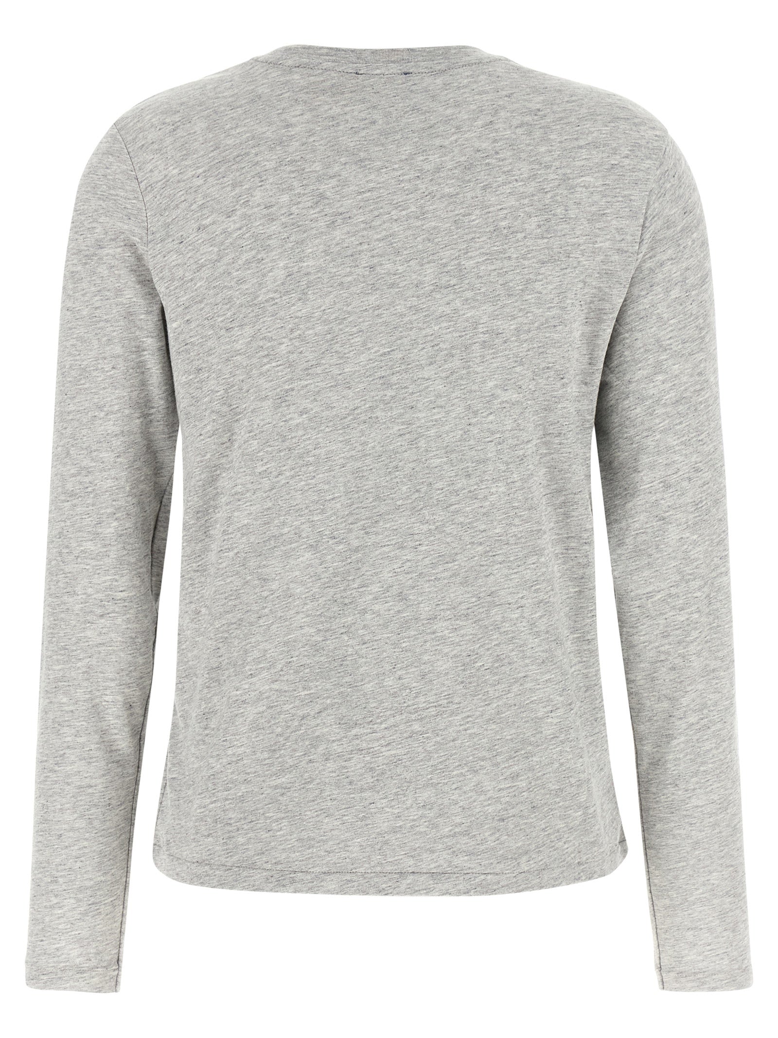 Gray Cotton Long Sleeve T-Shirt