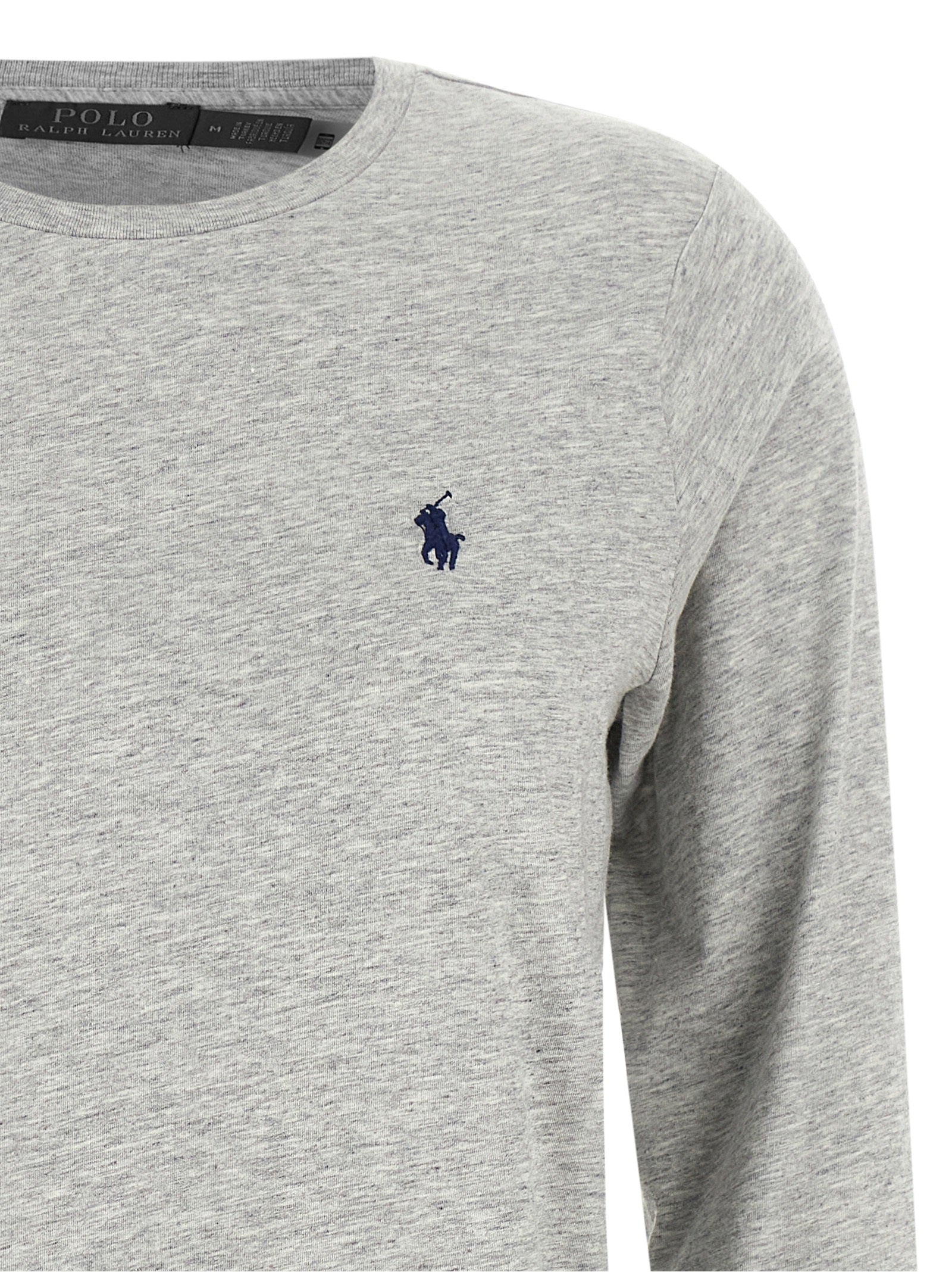 Gray Cotton Long Sleeve T-Shirt