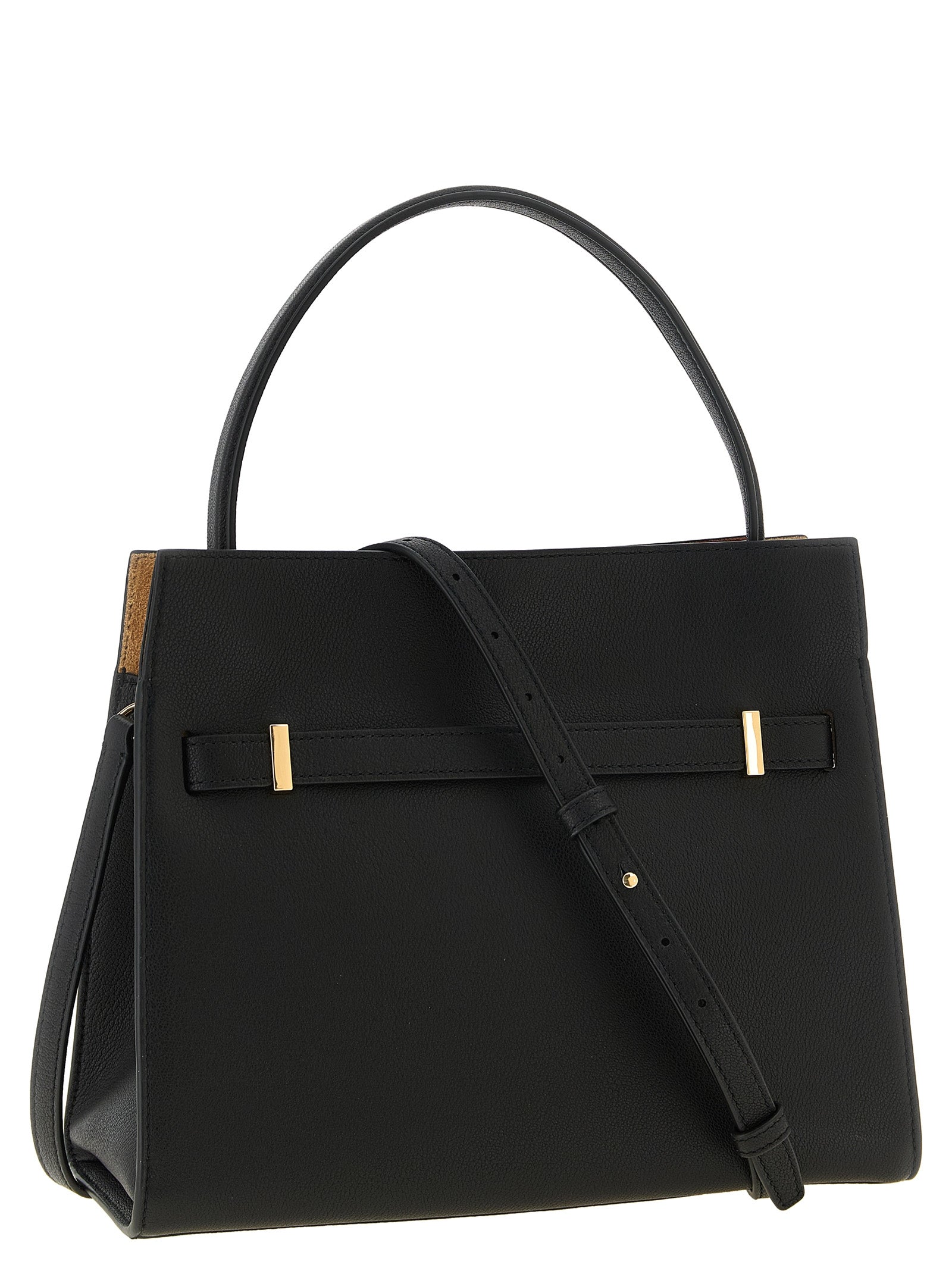 Black Lambskin Crossbody Bag