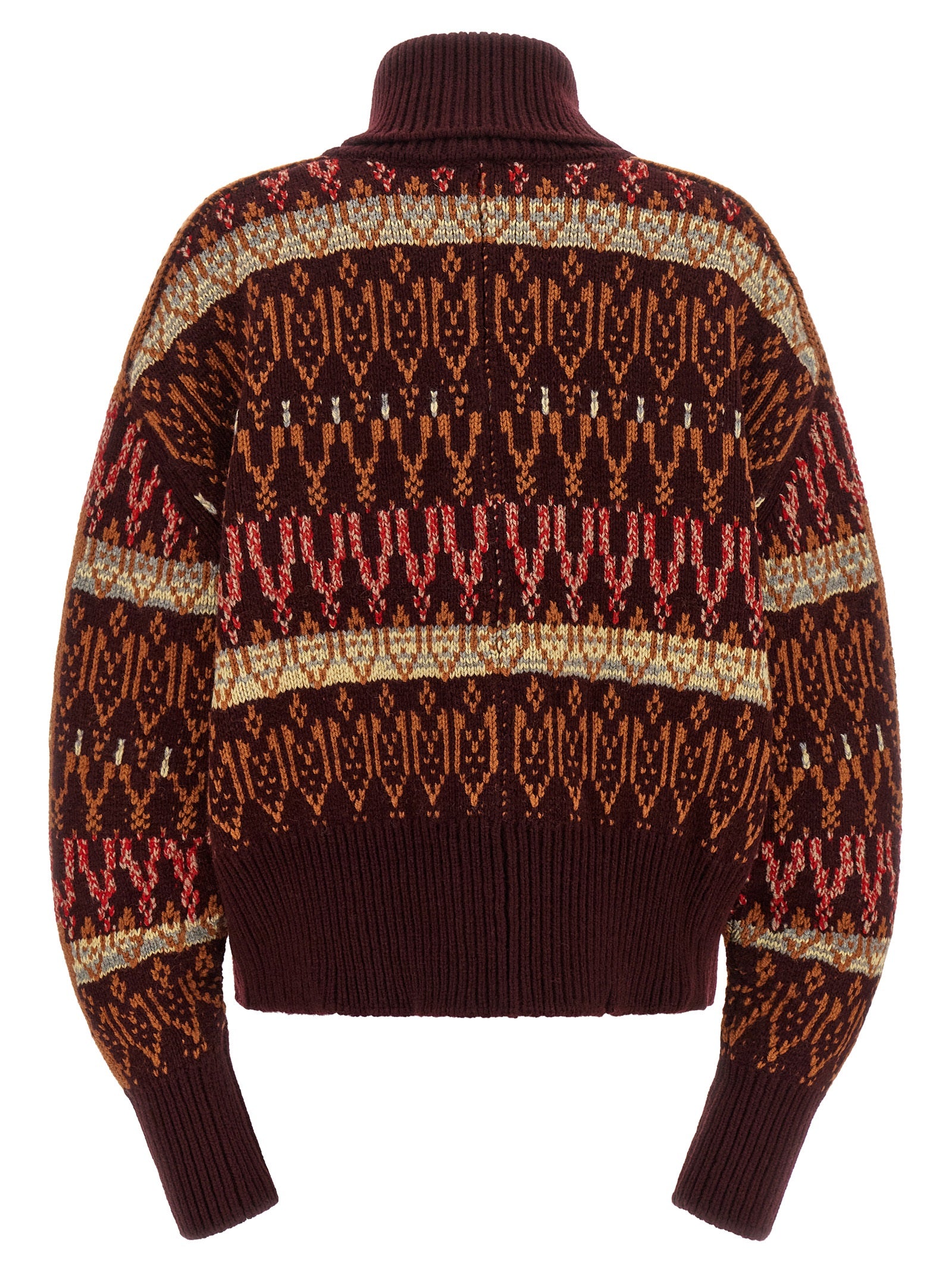 Bordeaux Wool Cardigan