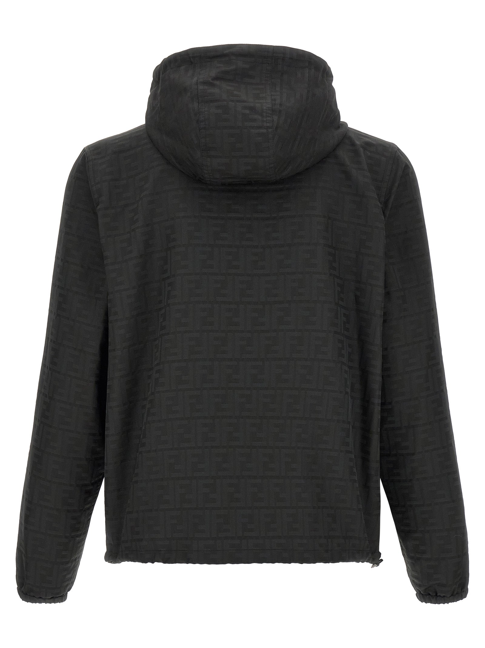 Black Polyester Shell Jacket