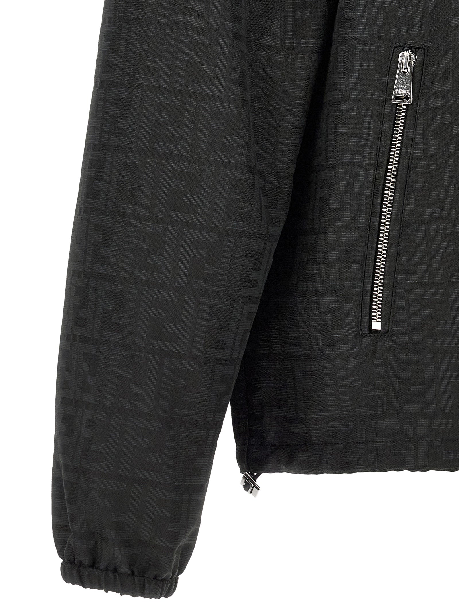 Black Polyester Shell Jacket