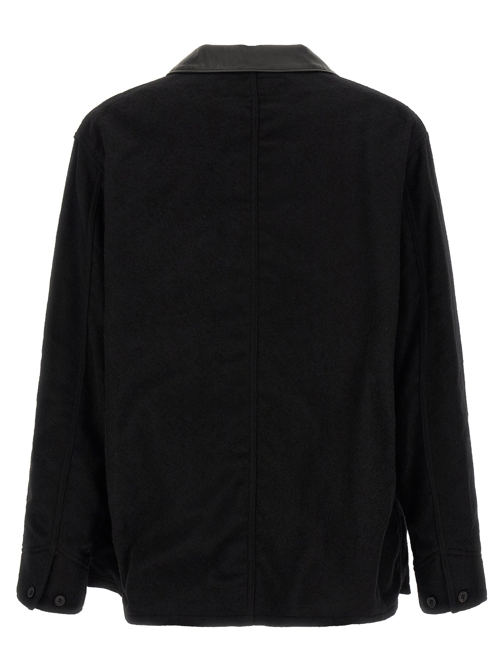 Black Wool Full-Length Jacket