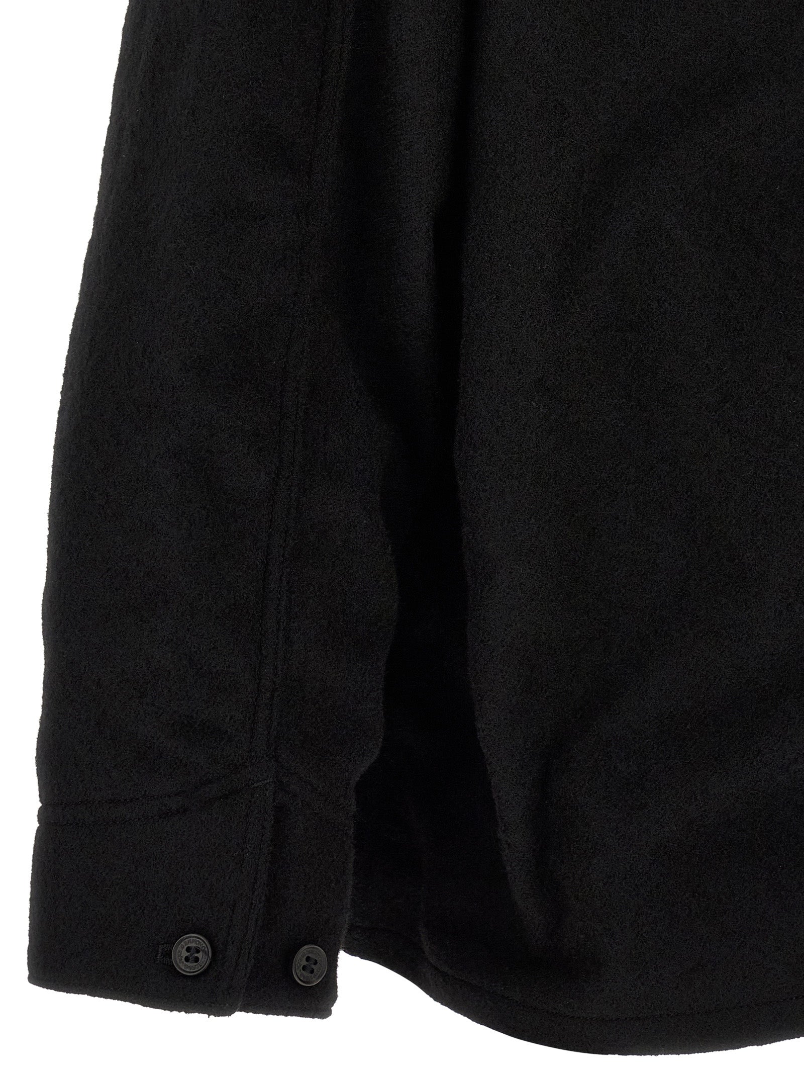 Black Wool Full-Length Jacket