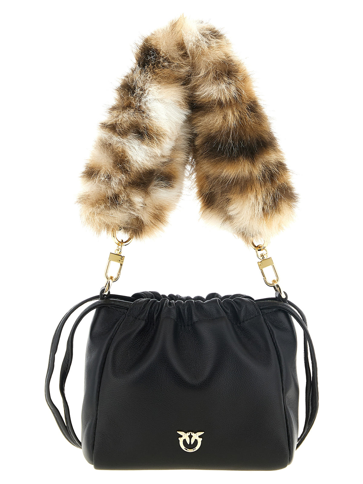 Black Lambskin Shoulder Bag