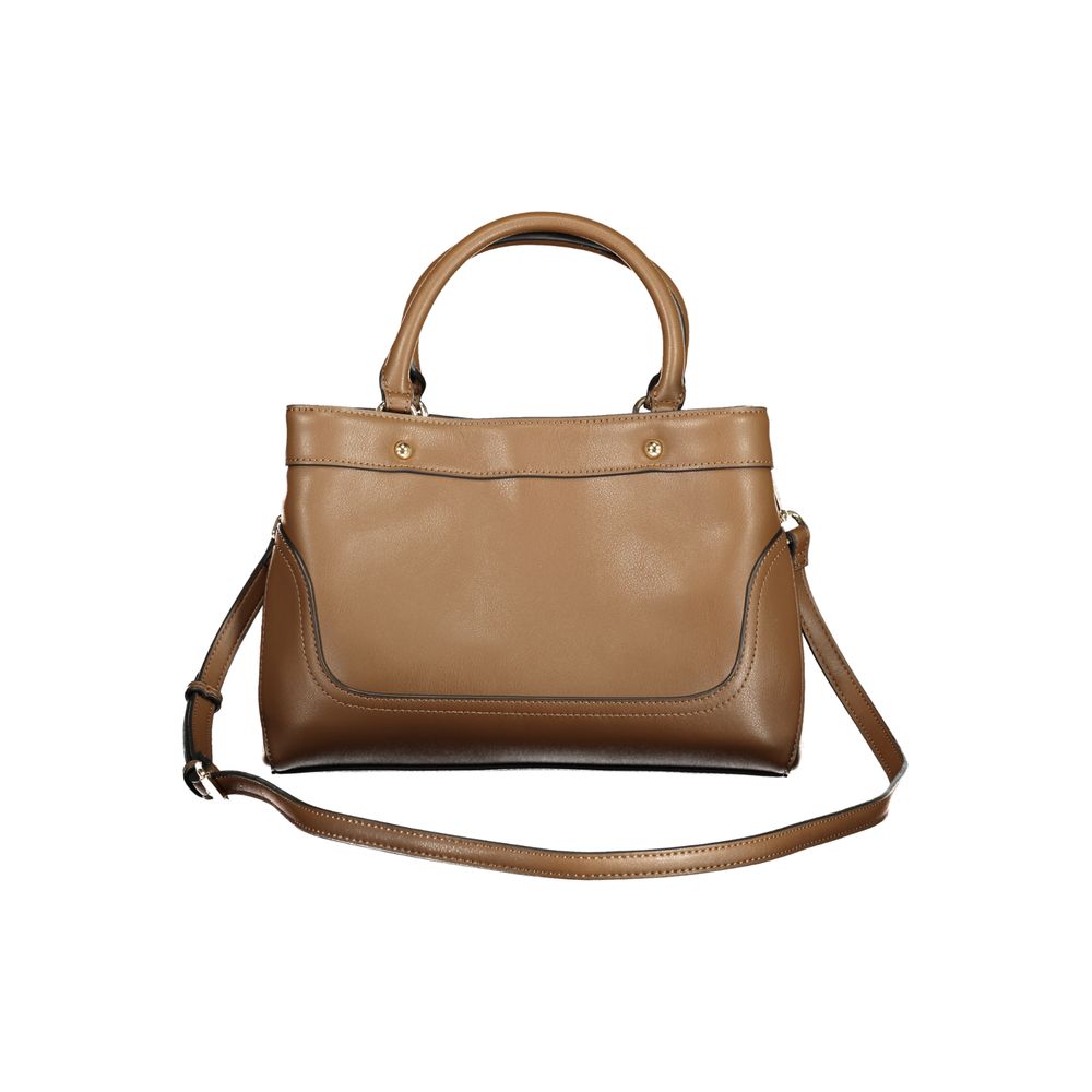 Brown Polyurethane Women's Bag