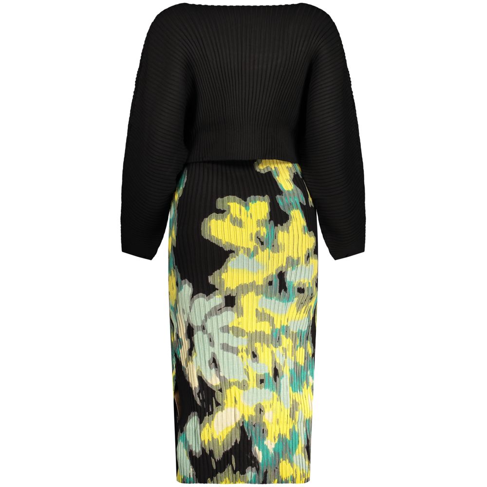 Black Polyester Casual Dress