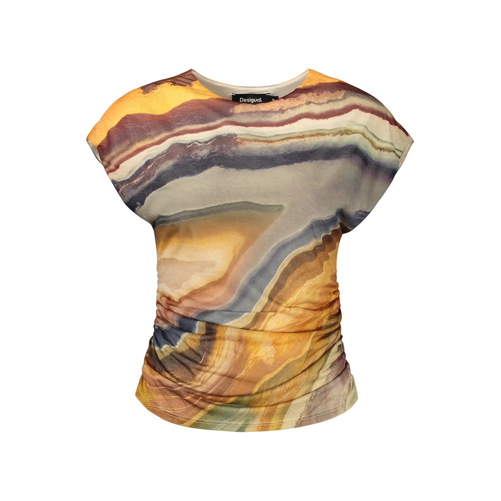 Beige Elastane T-Shirt
