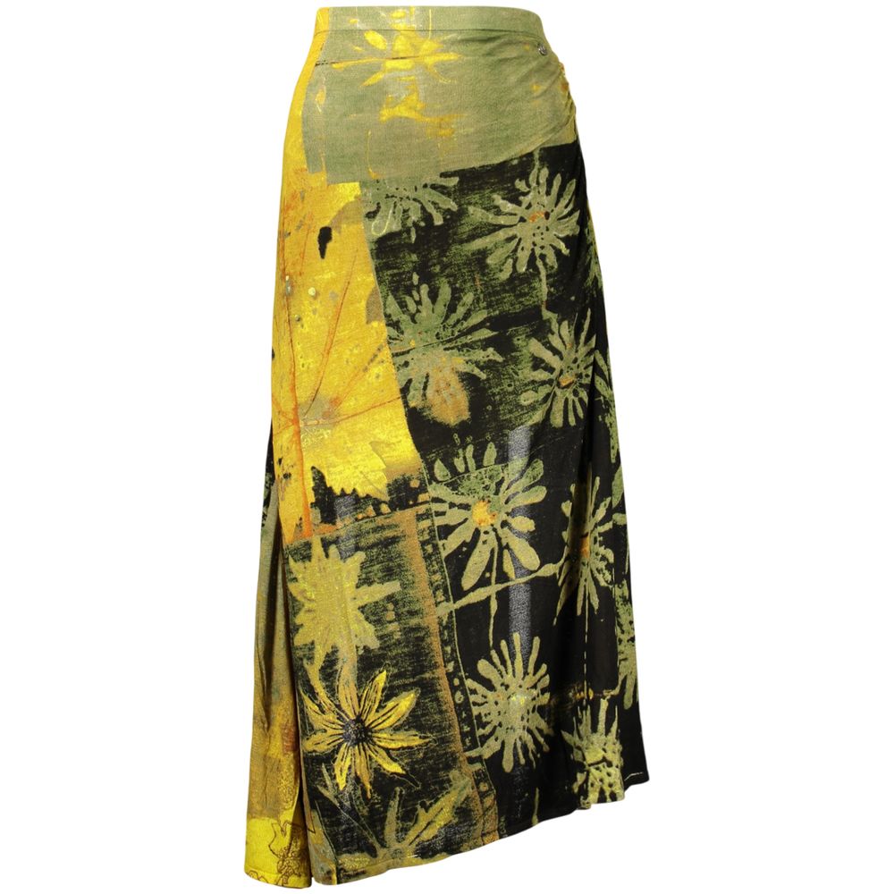 Green Viscose Women's Skirt
