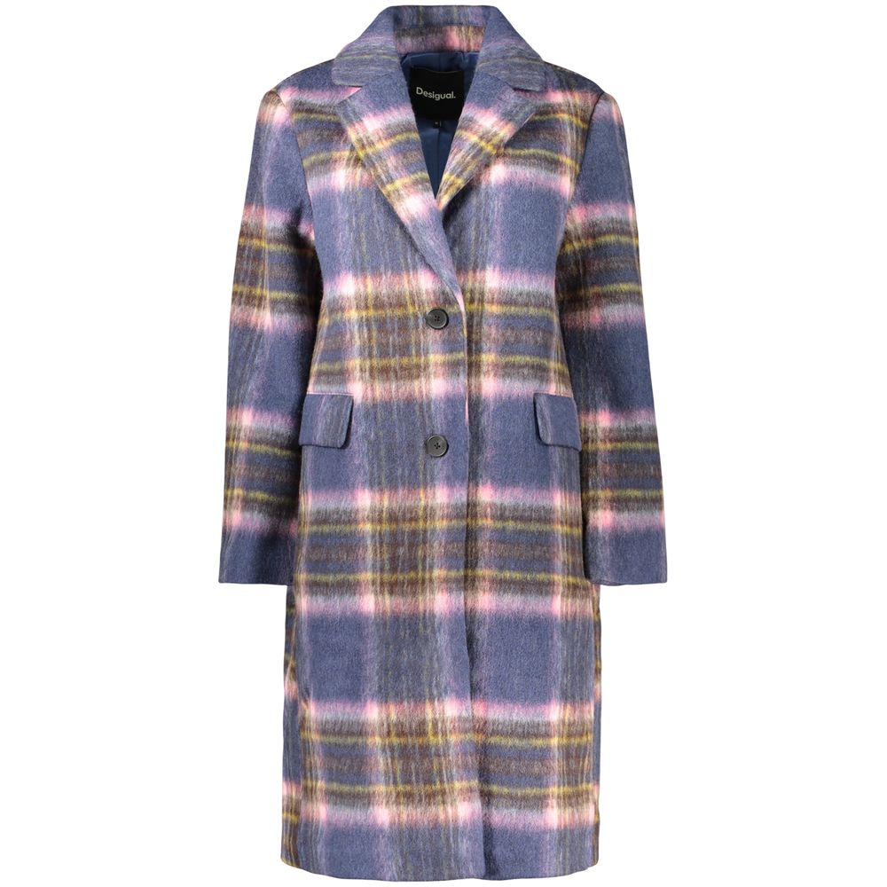 Blue Polyester Women's Jacket