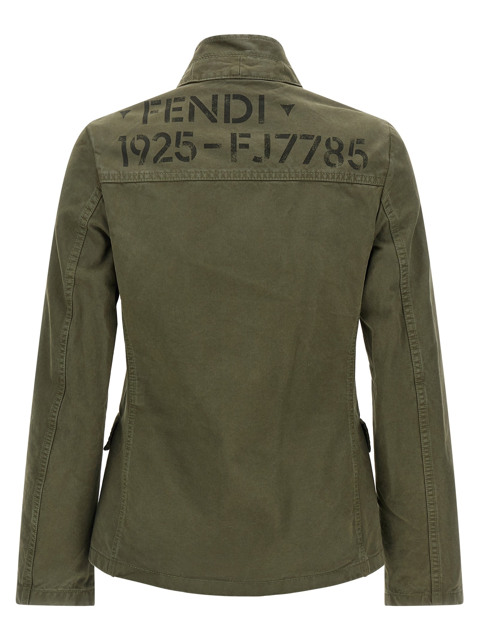 Bicolor Cotton Full-Length Jacket