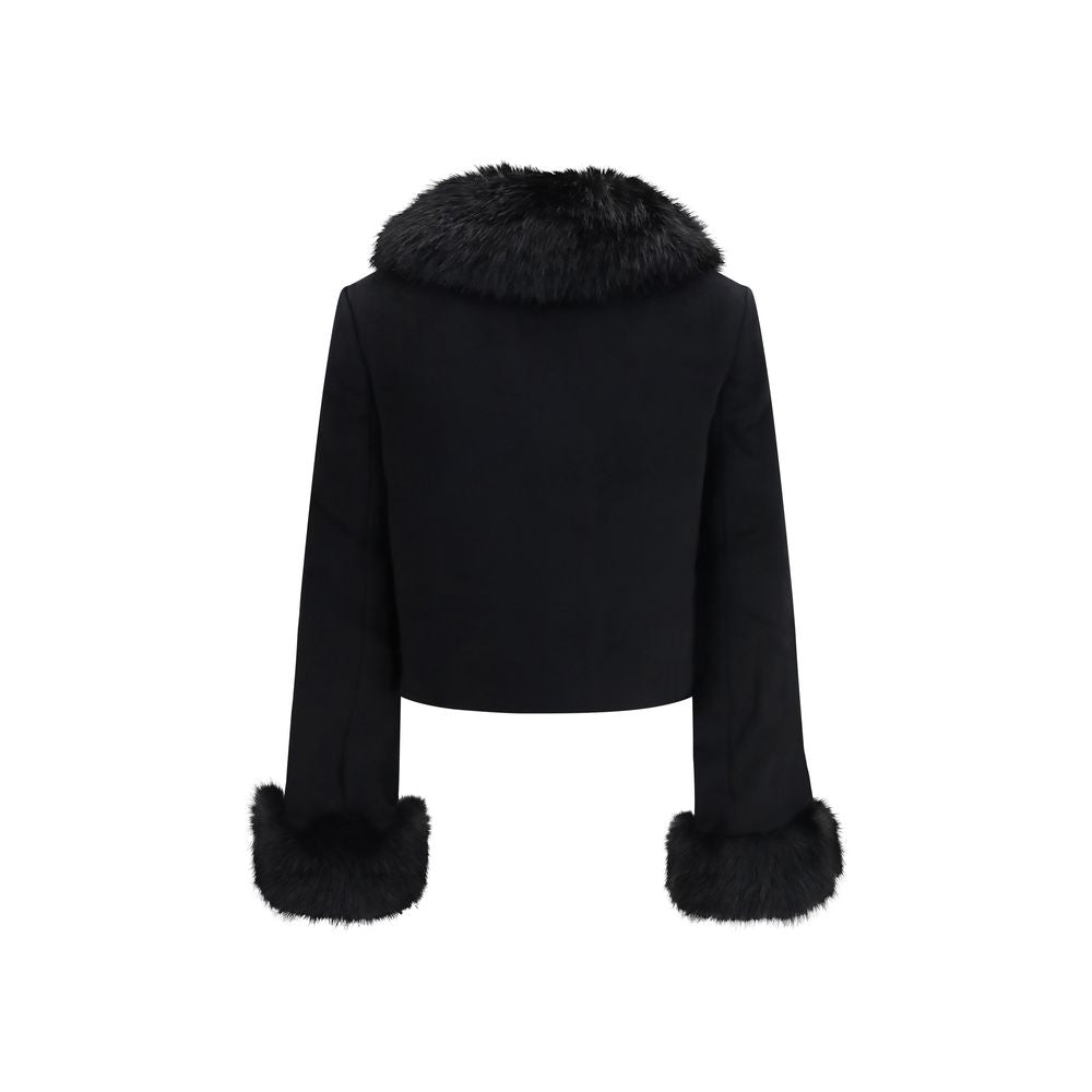 Black Wool Oves Aries Full-Length Jacket