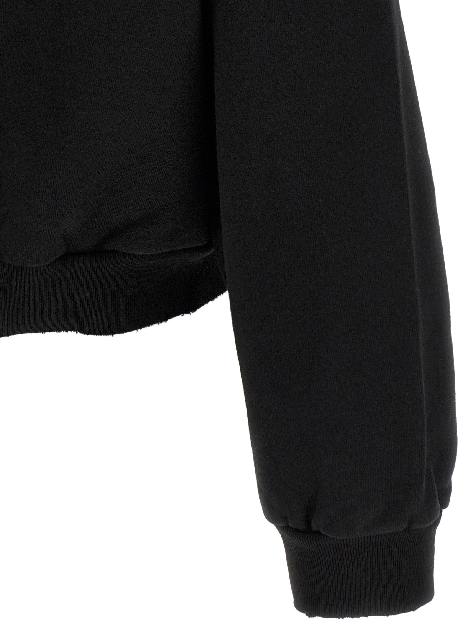 Black Cotton Sweatshirt