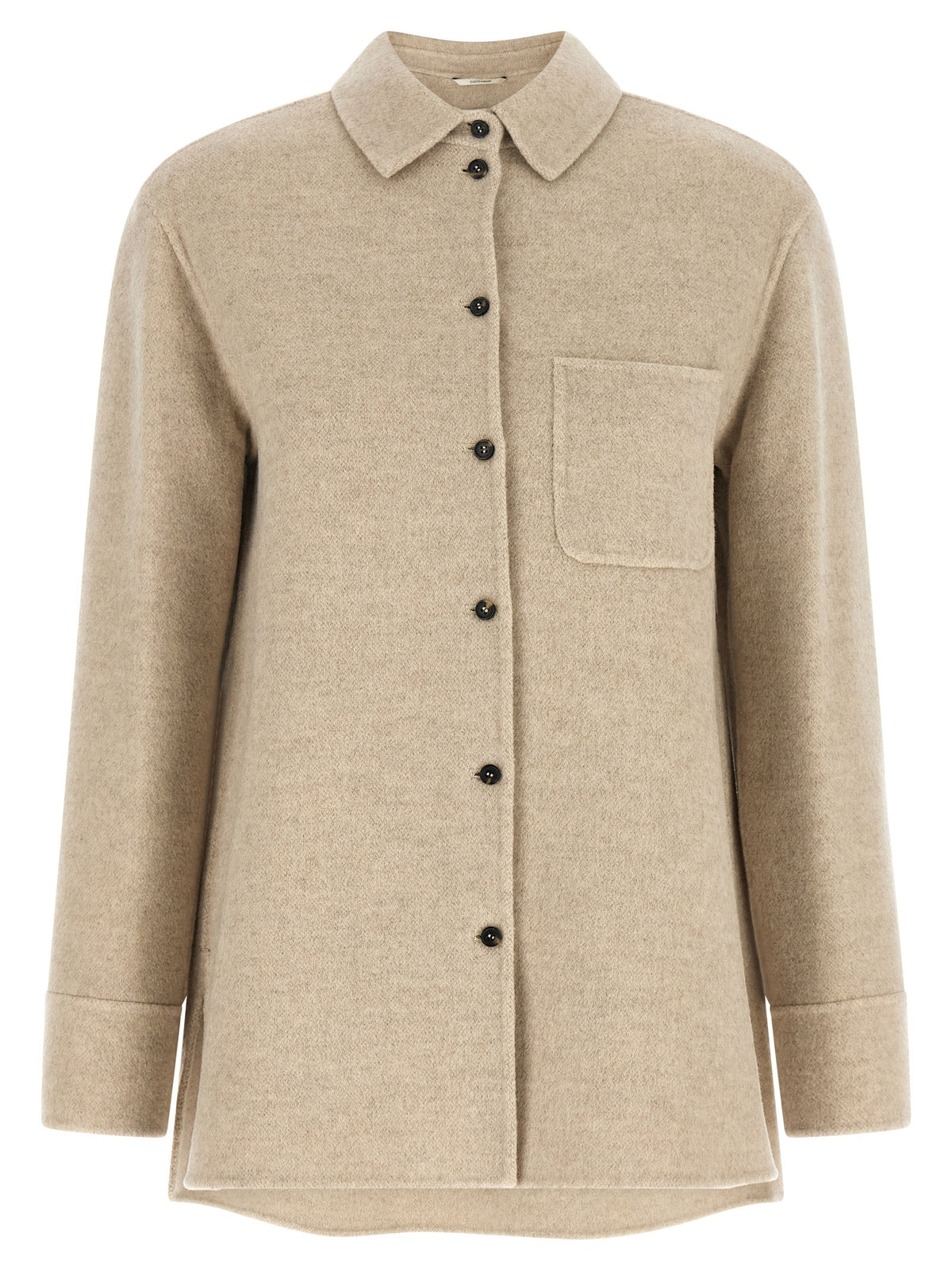 Beige Virgin Wool Shell Jacket
