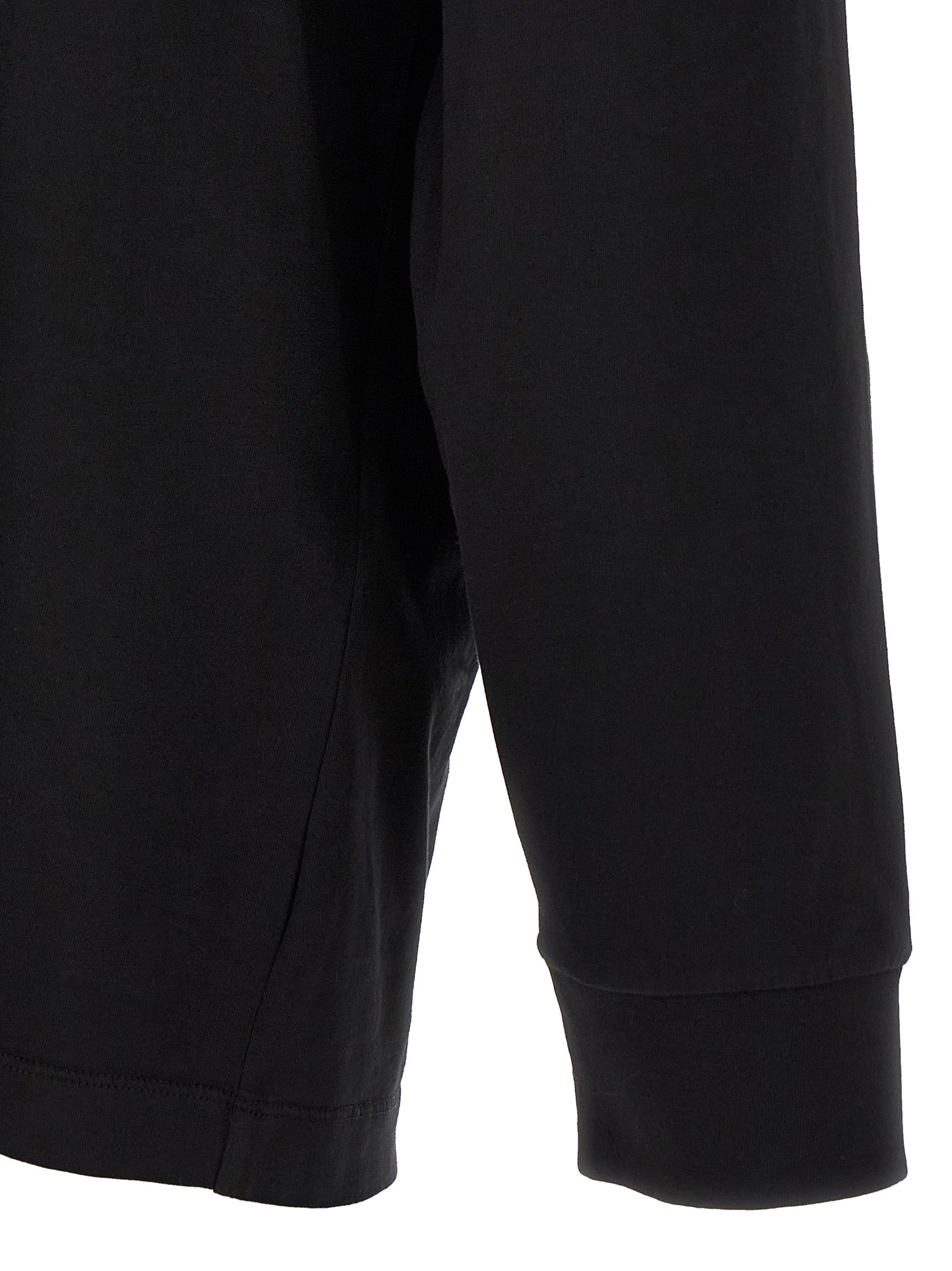 Black Cotton Long Sleeve T-Shirt