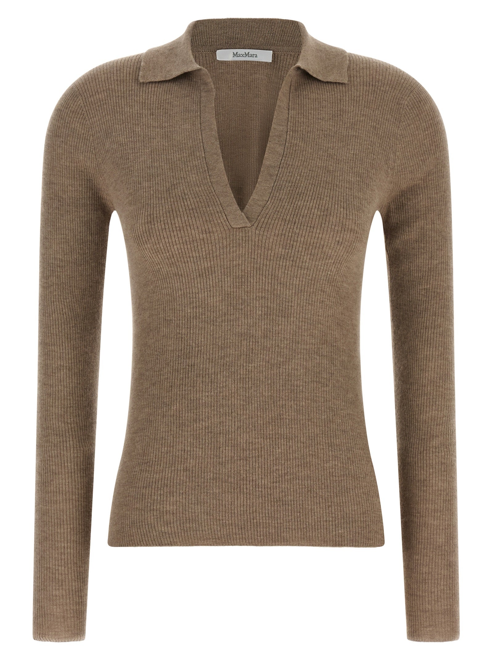 Beige Cashmere Polo Shirt