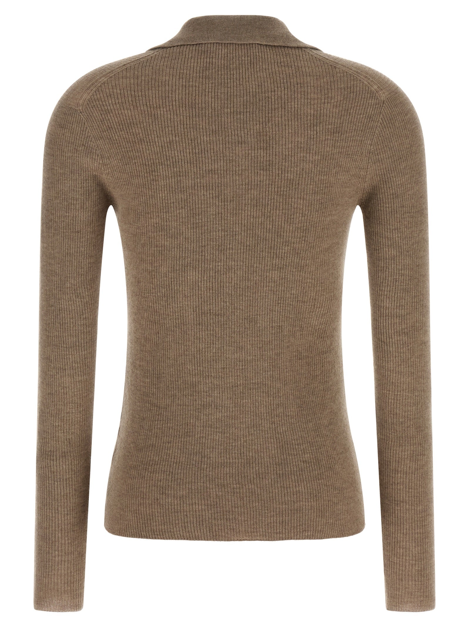 Beige Cashmere Polo Shirt
