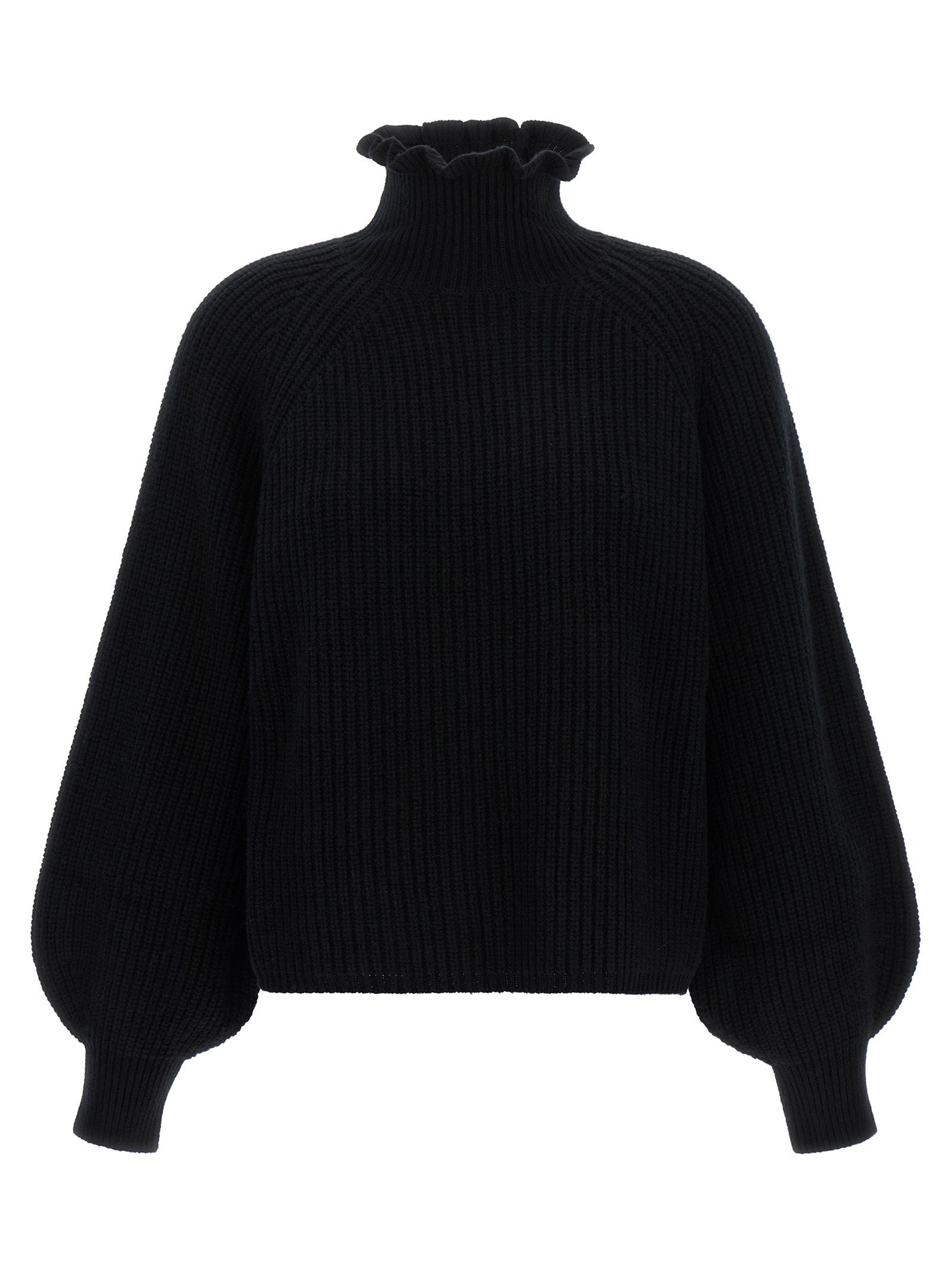 Black Wool Cardigan
