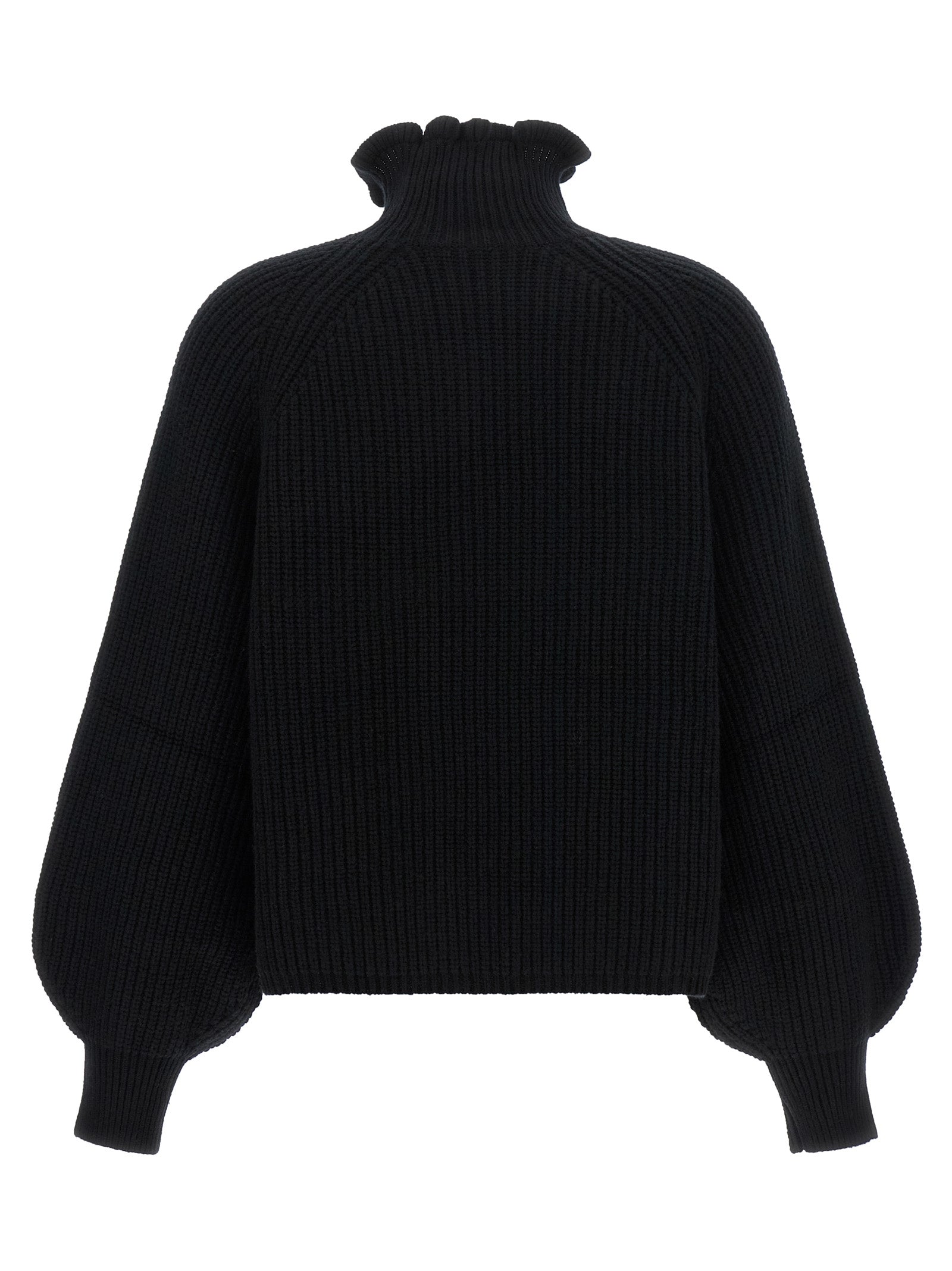Black Wool Cardigan