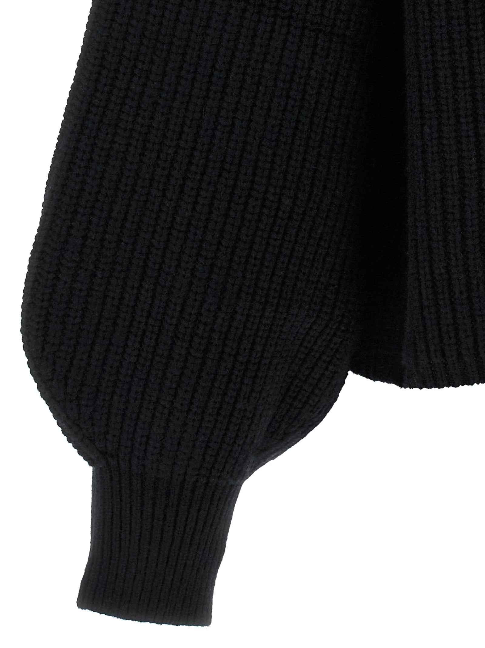 Black Wool Cardigan