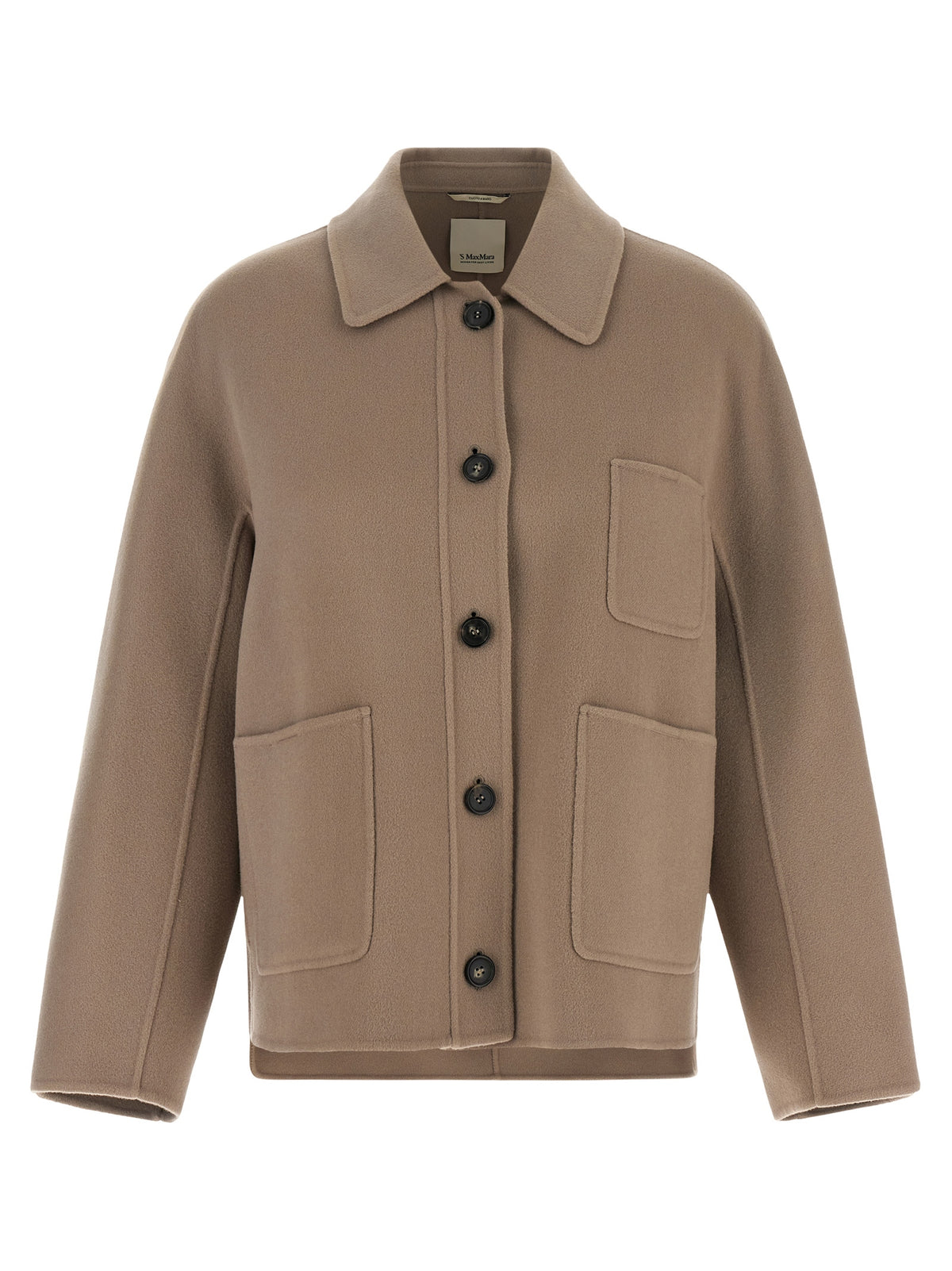 Beige Wool Full-Length Jacket