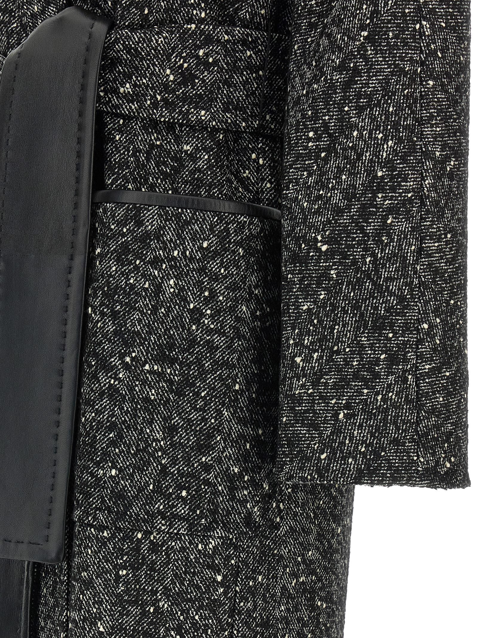 Bicolor Virgin Wool Coat