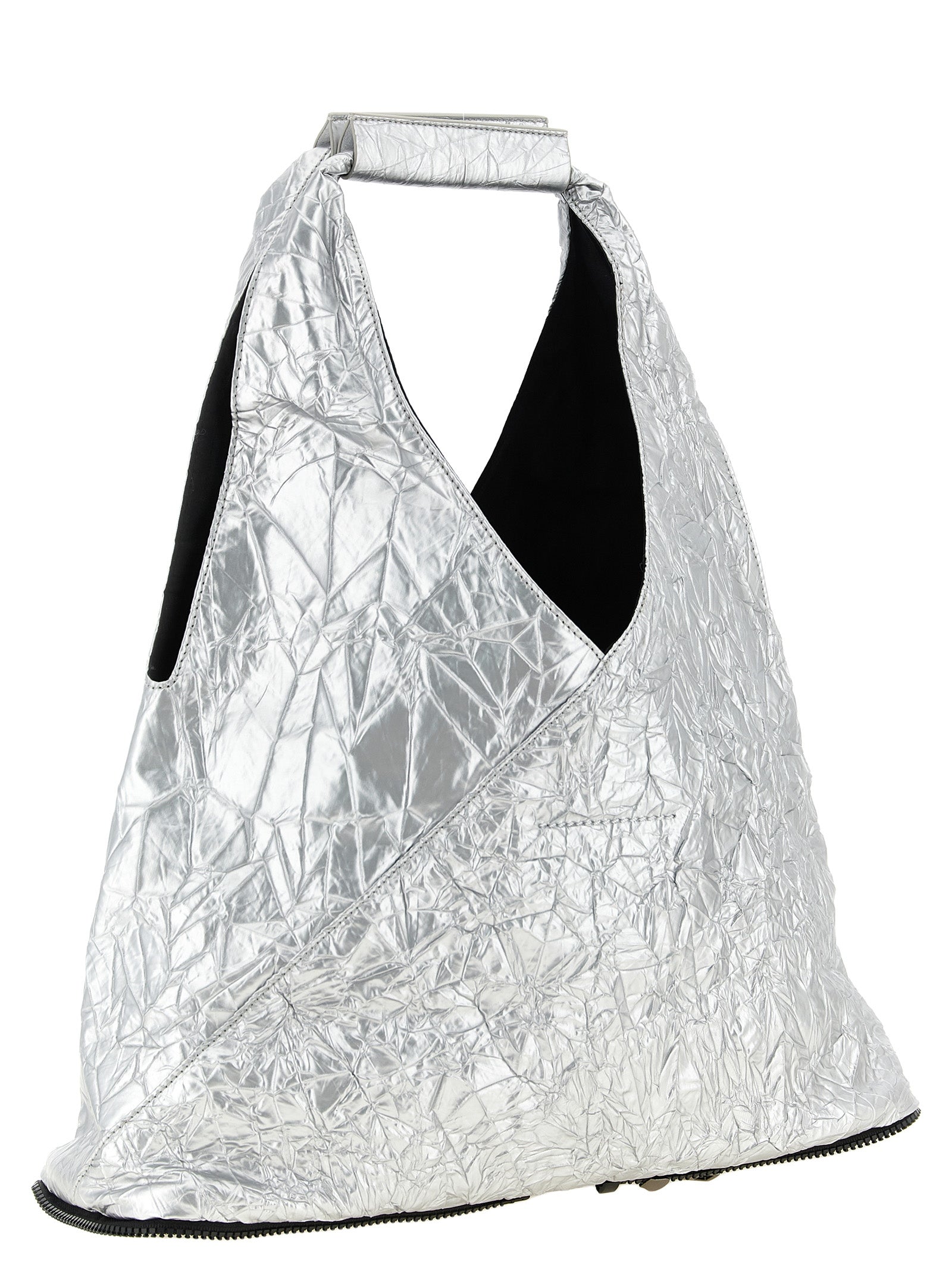 Silver Polyethylene Tote Bag