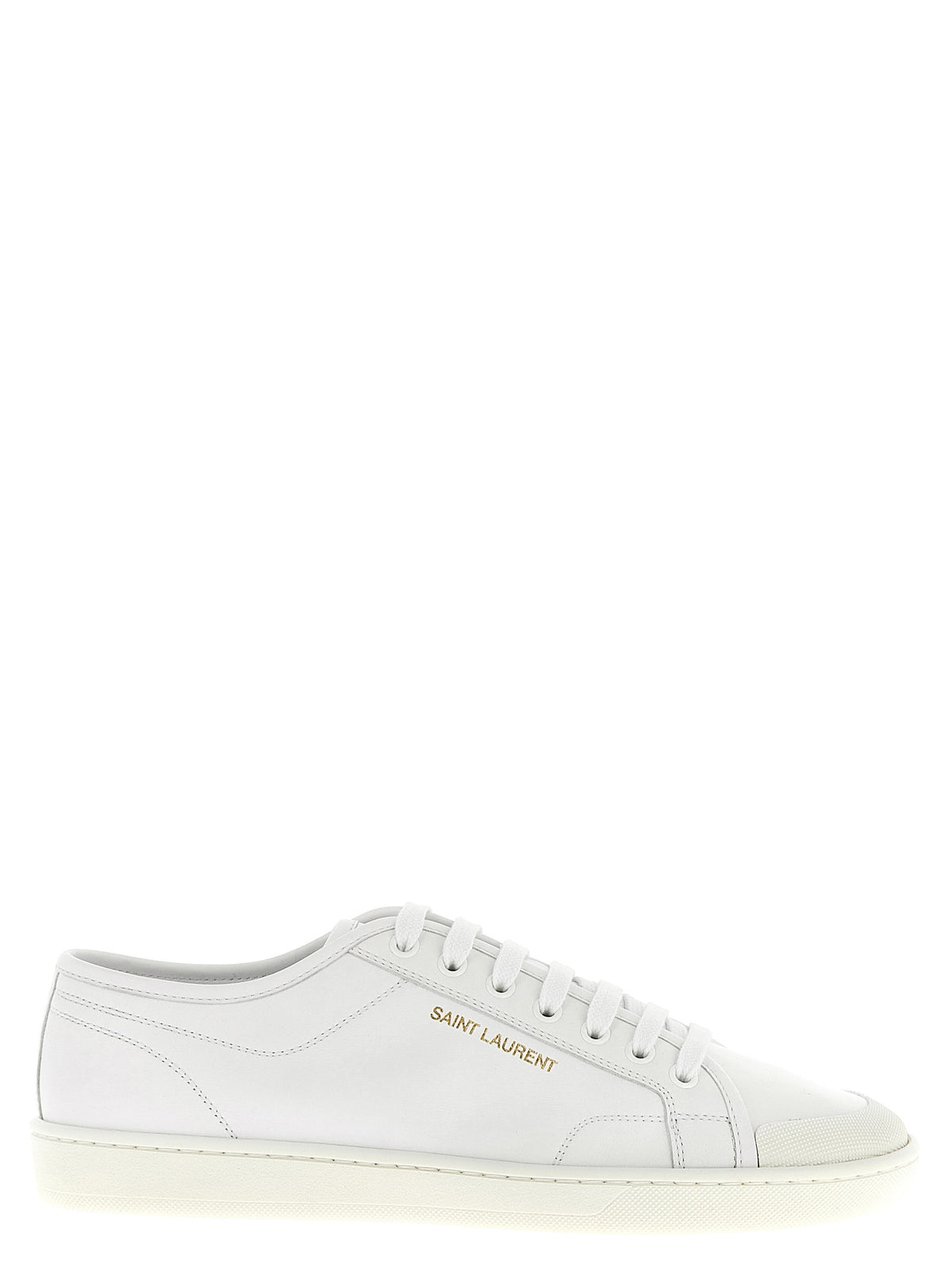 White Calfskin Low Top Sneakers