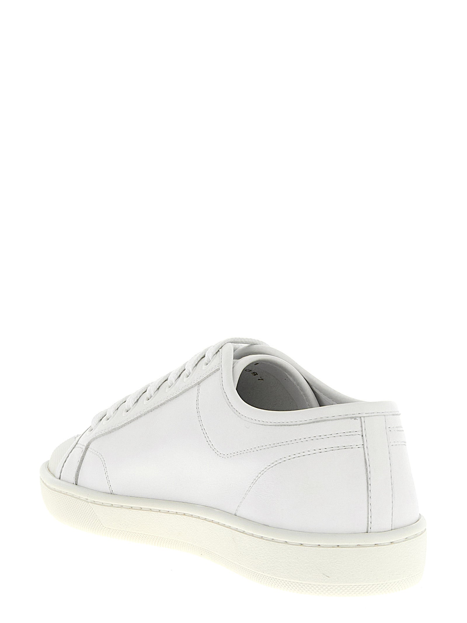 White Calfskin Low Top Sneakers