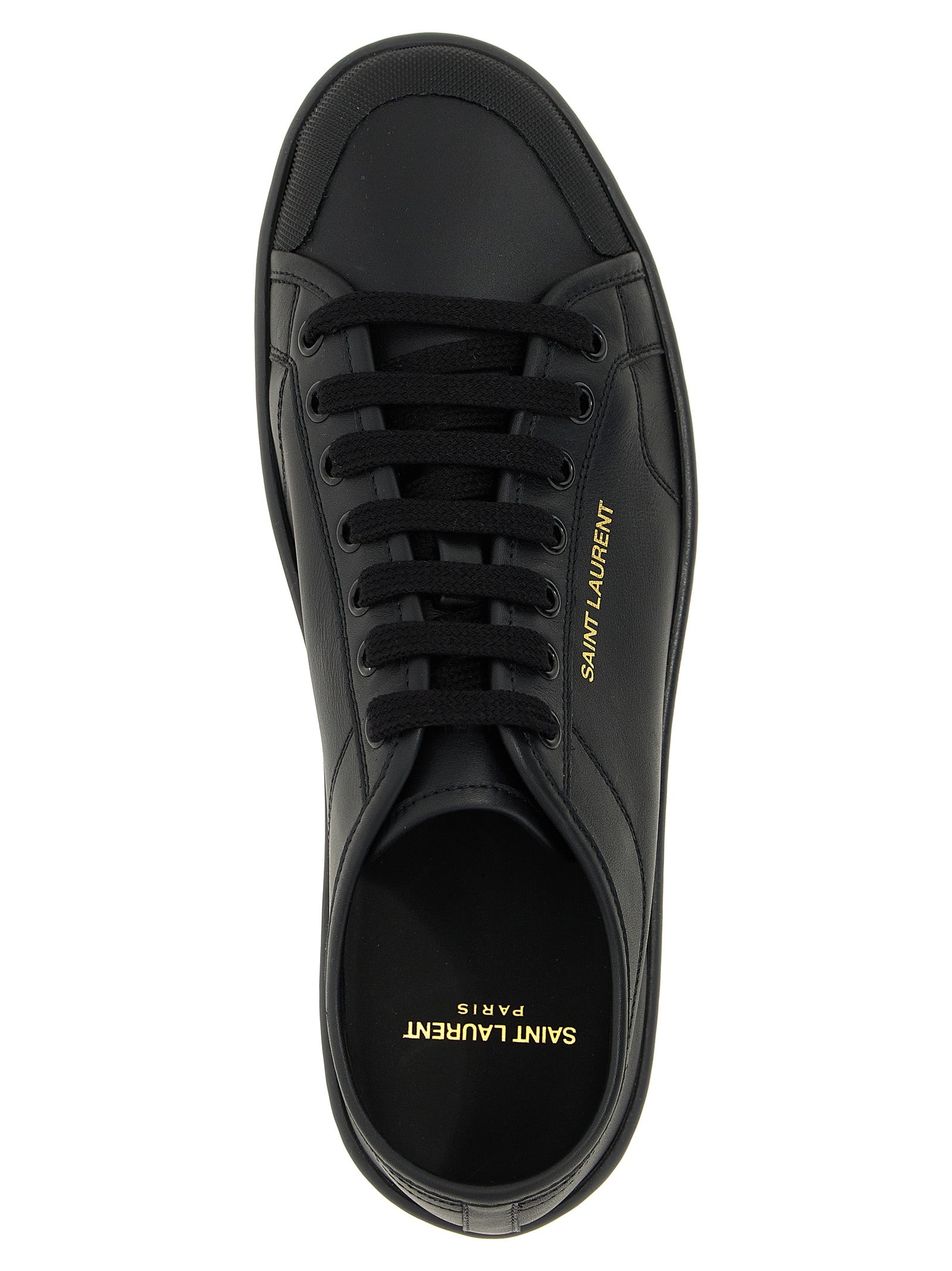 Black Calfskin Low Top Sneakers