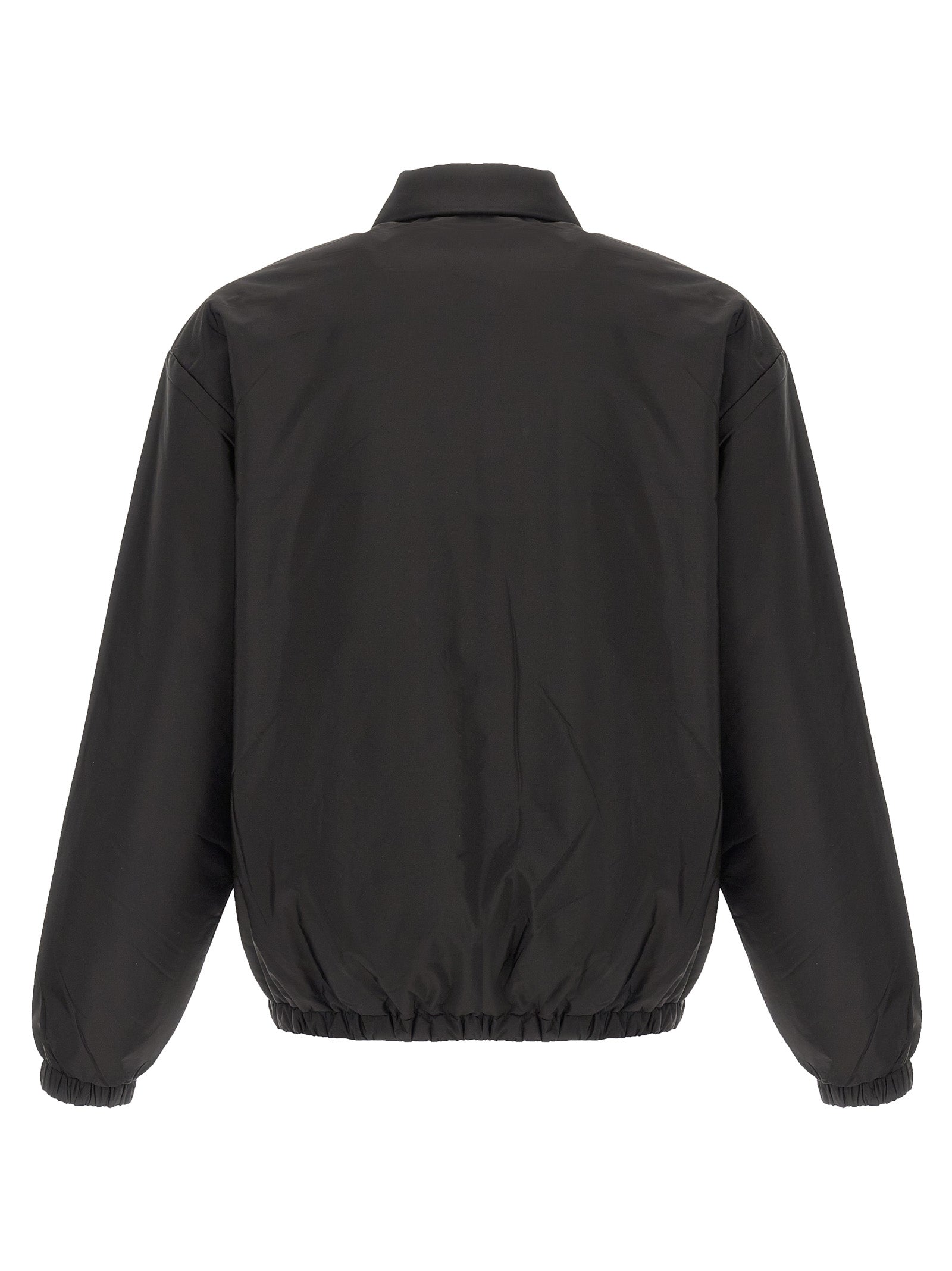Black Recycled Polyamide Full-Length Jacket