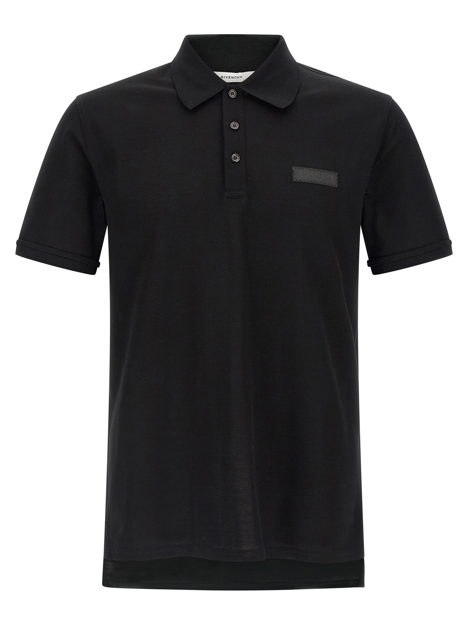 Black Cotton Polo Shirt