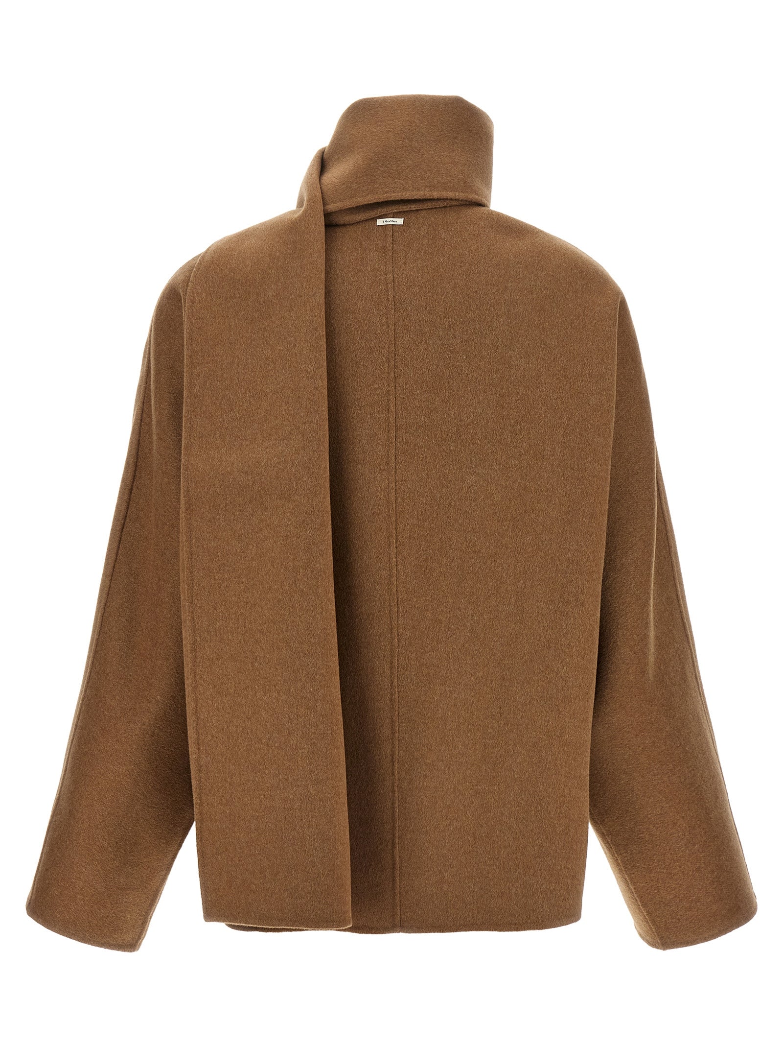 Brown Wool Full-Length Jacket