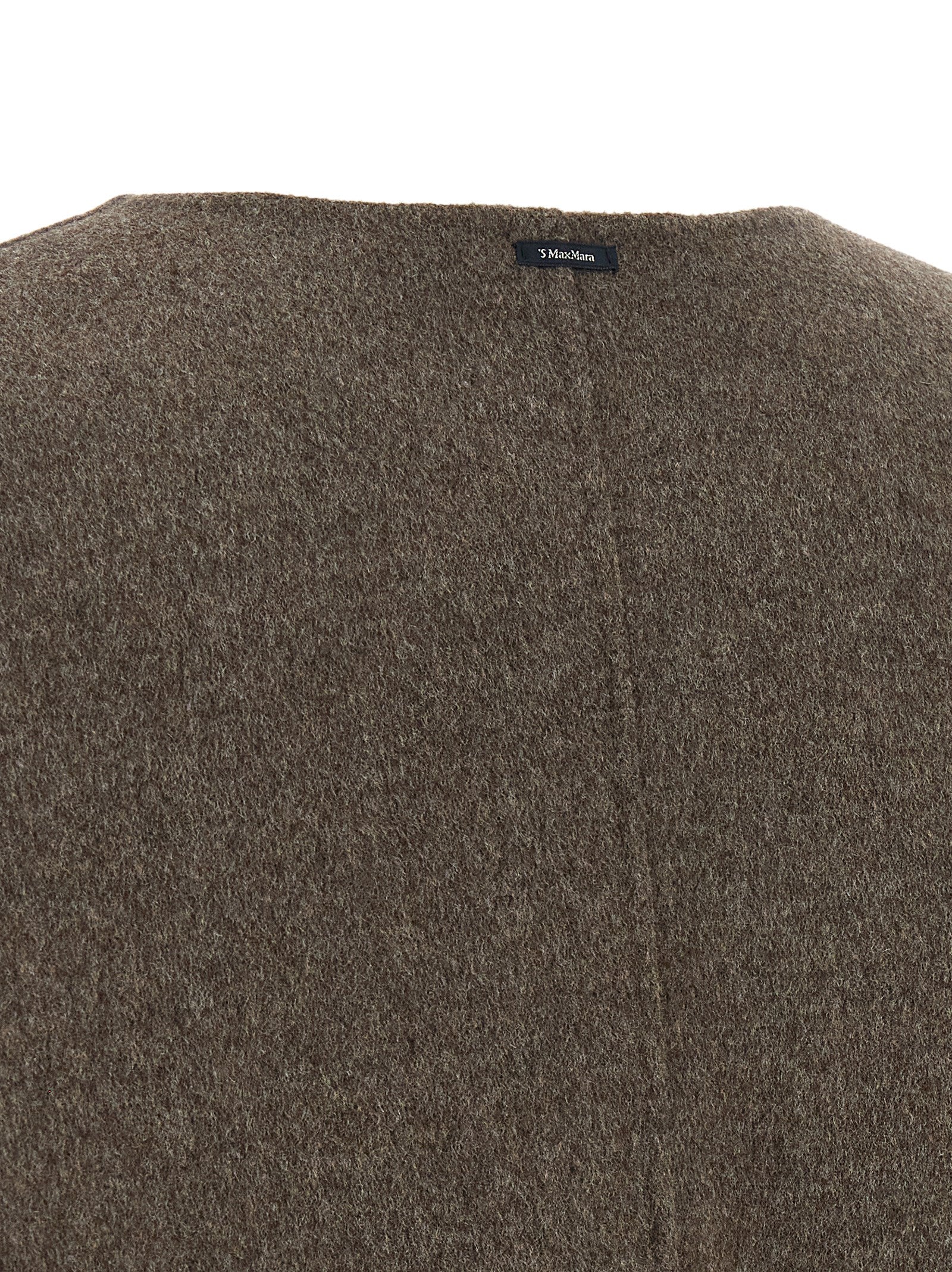 Brown Wool Full-Length Jacket