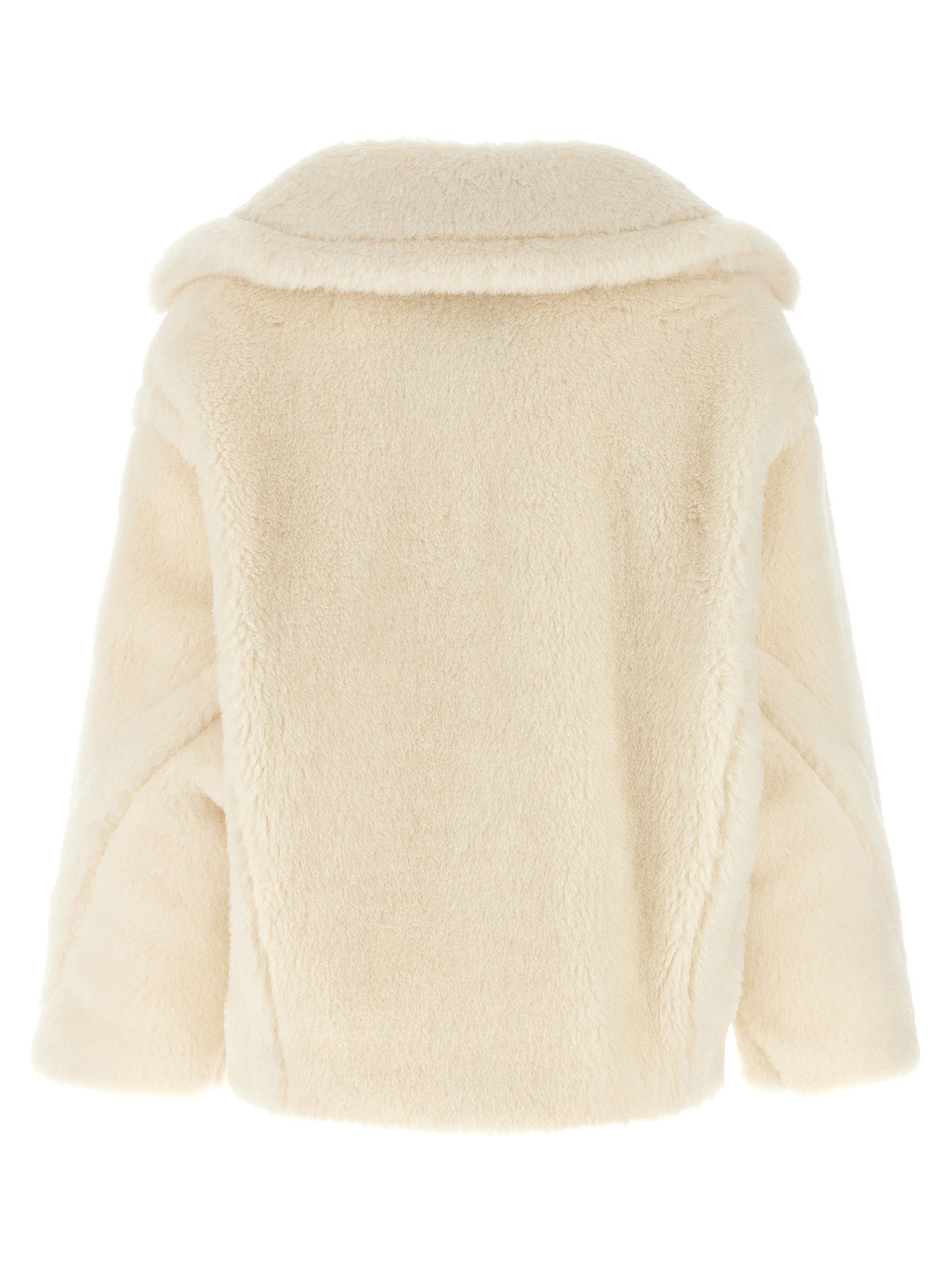 White Alpaca Leather Coat