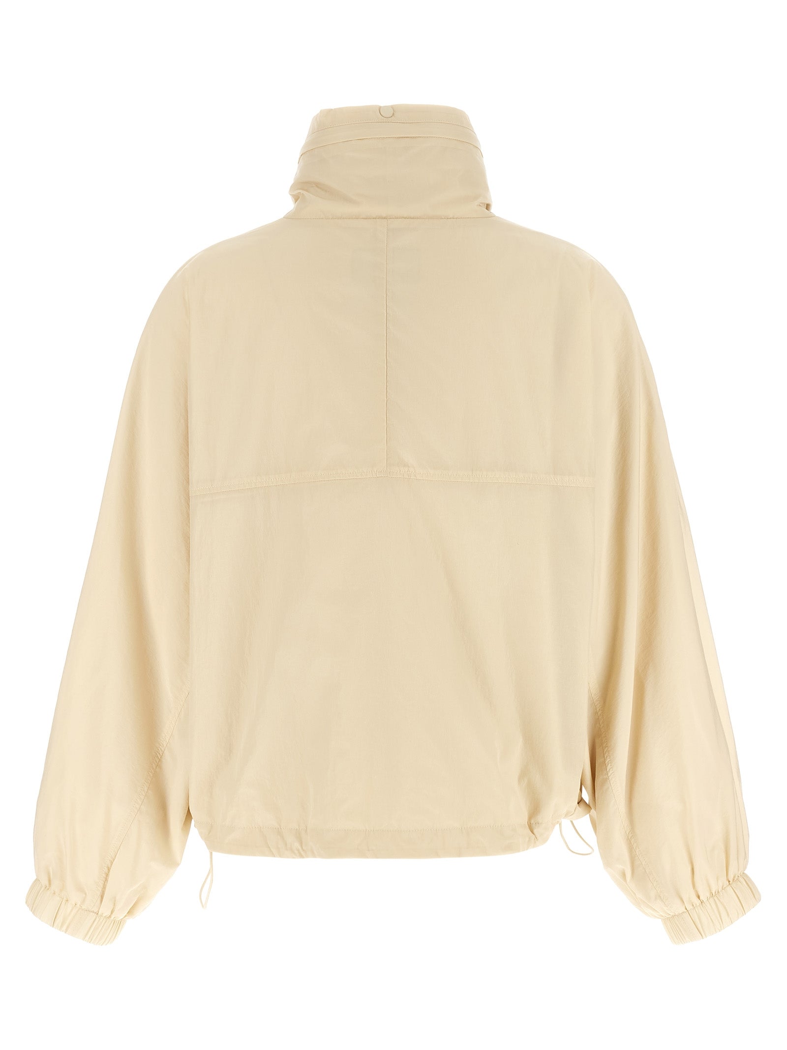 Beige Polyamide Full-Length Jacket