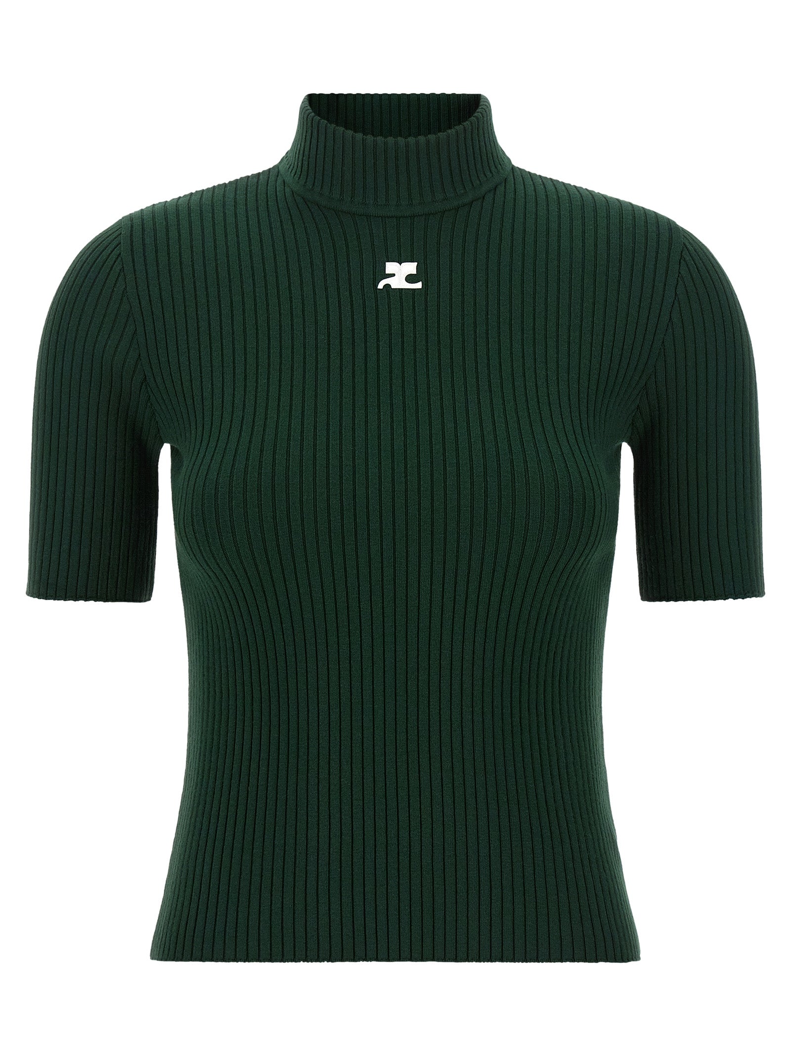 Bicolor Viscose Turtleneck