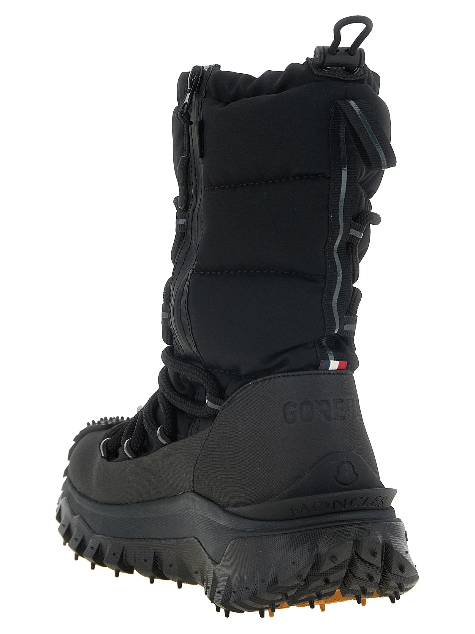 Black Polyamide Lace-Up Boots