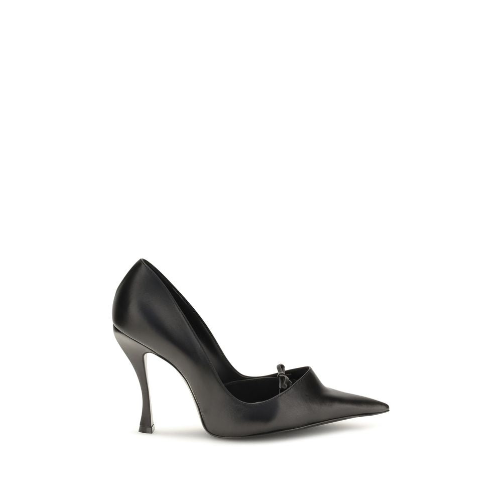 Black Lamb Ovis Aries High Heel Pumps