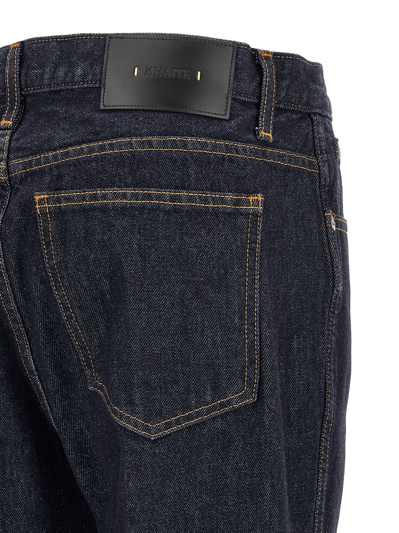 Blue Cotton Flared Jeans