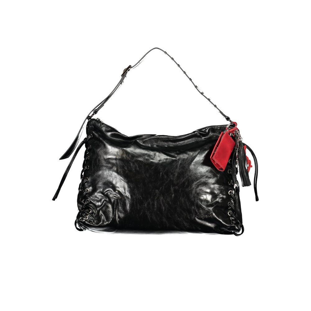 Black Polyurethane Women's Bag