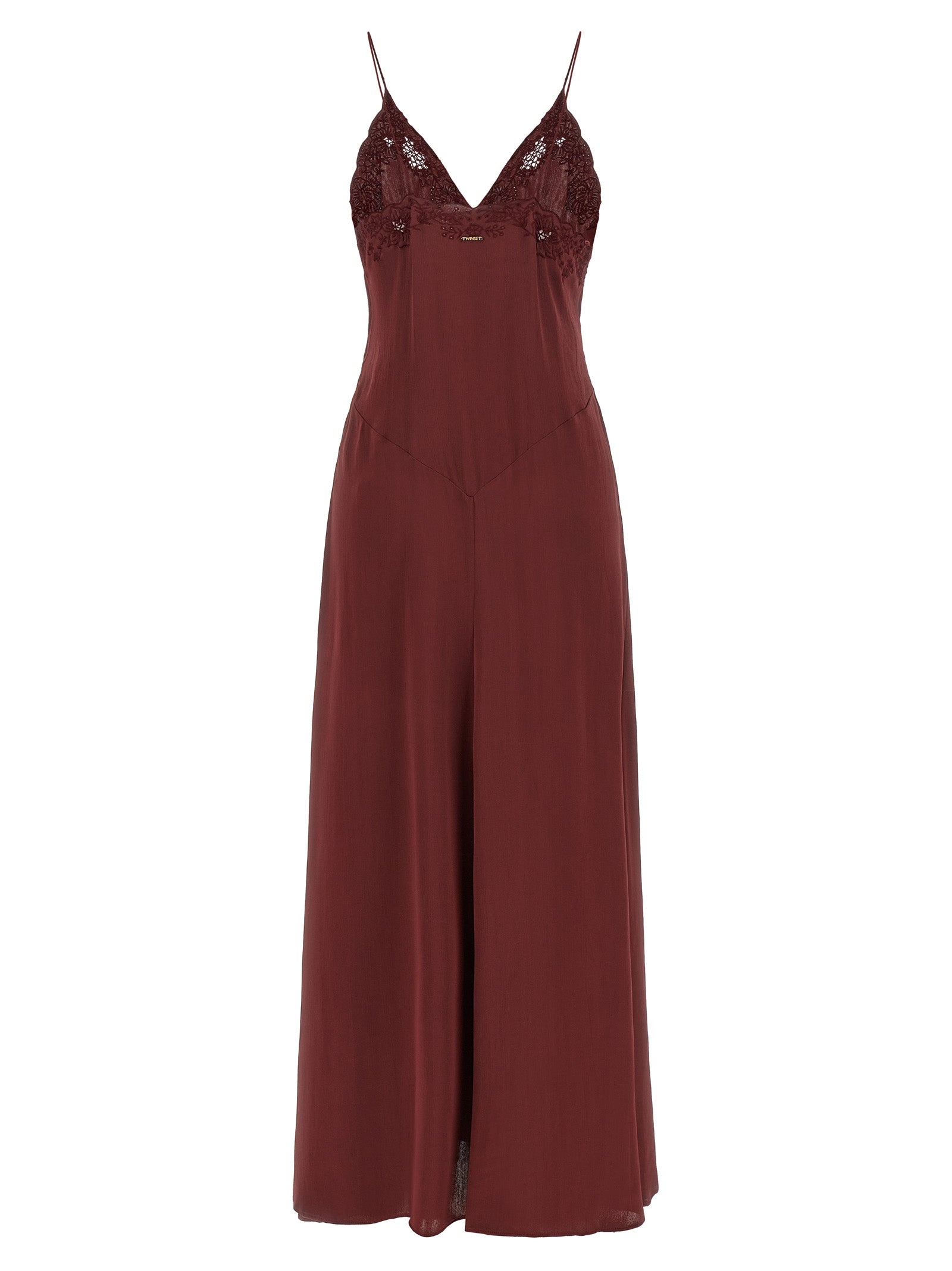 Bordeaux Viscose Long Dress