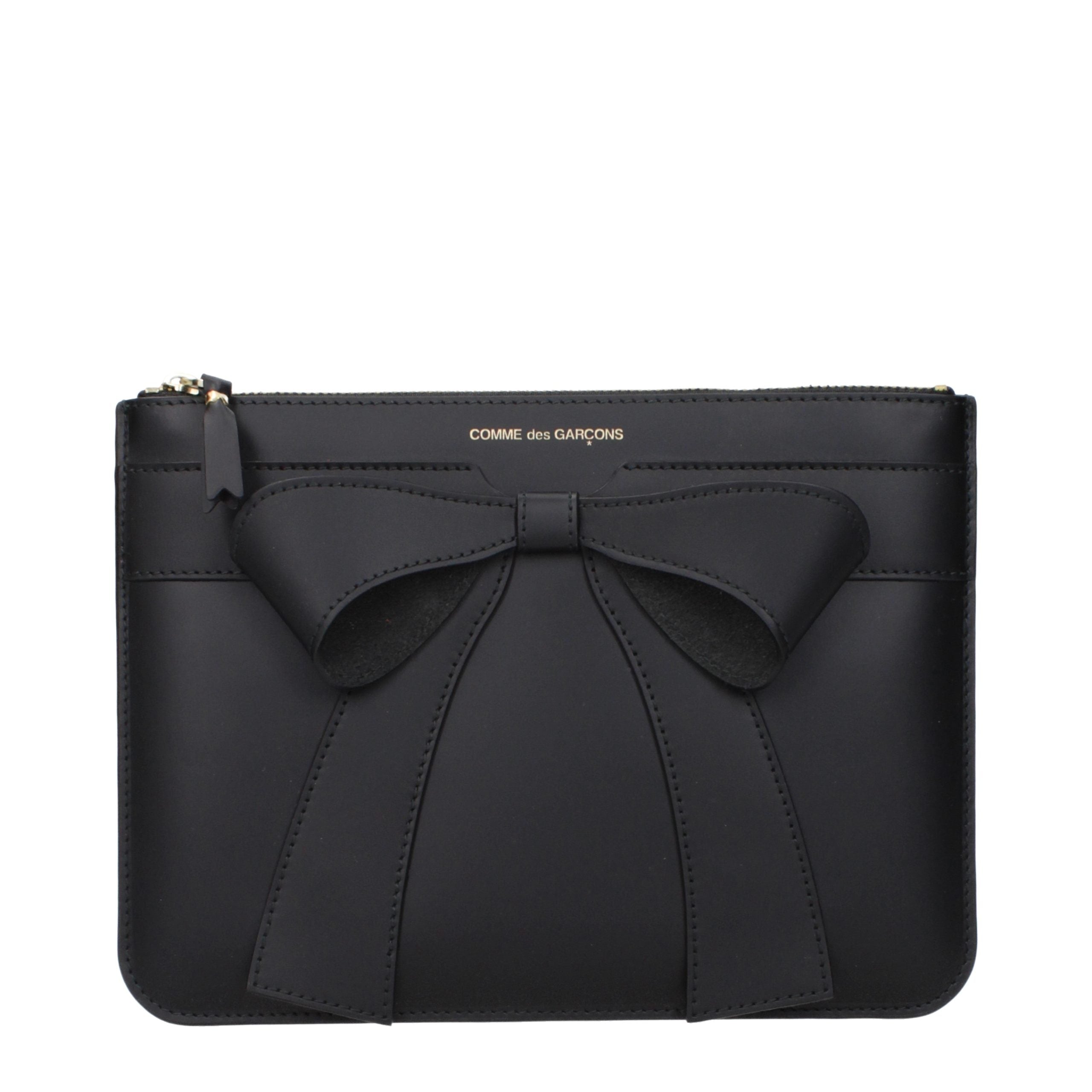 Black Leather Clutch Bag