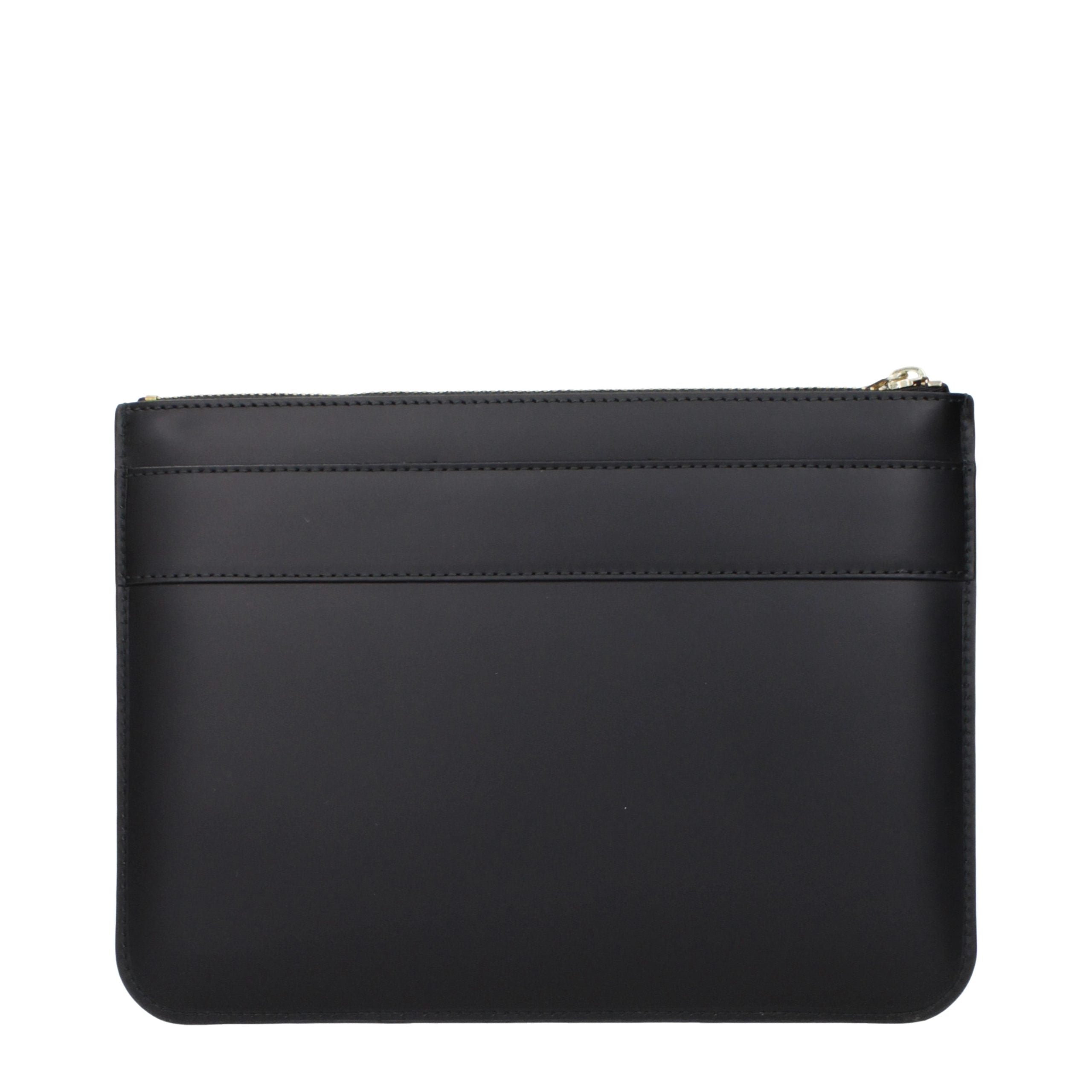 Black Leather Clutch Bag