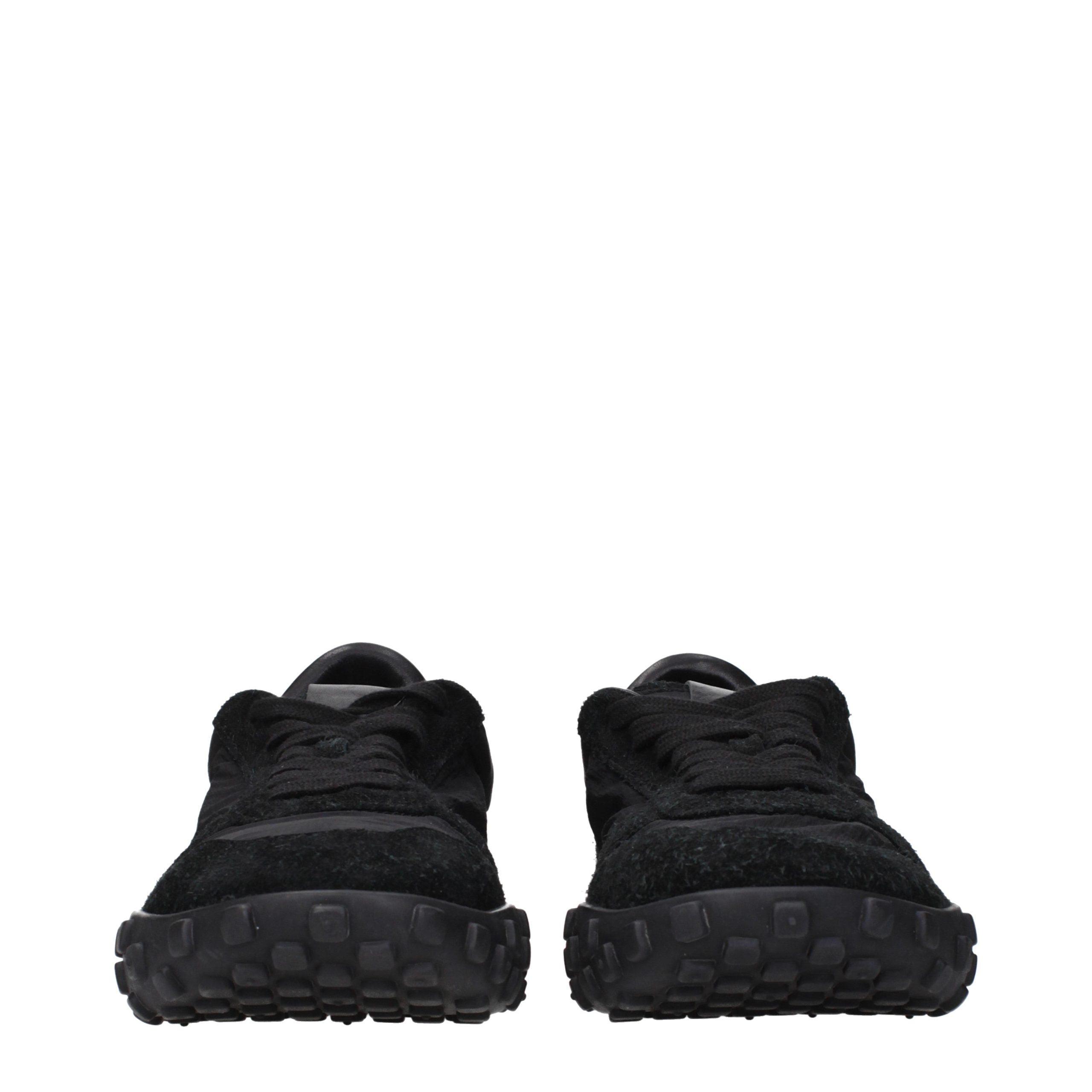 Black Fabric Sneakers