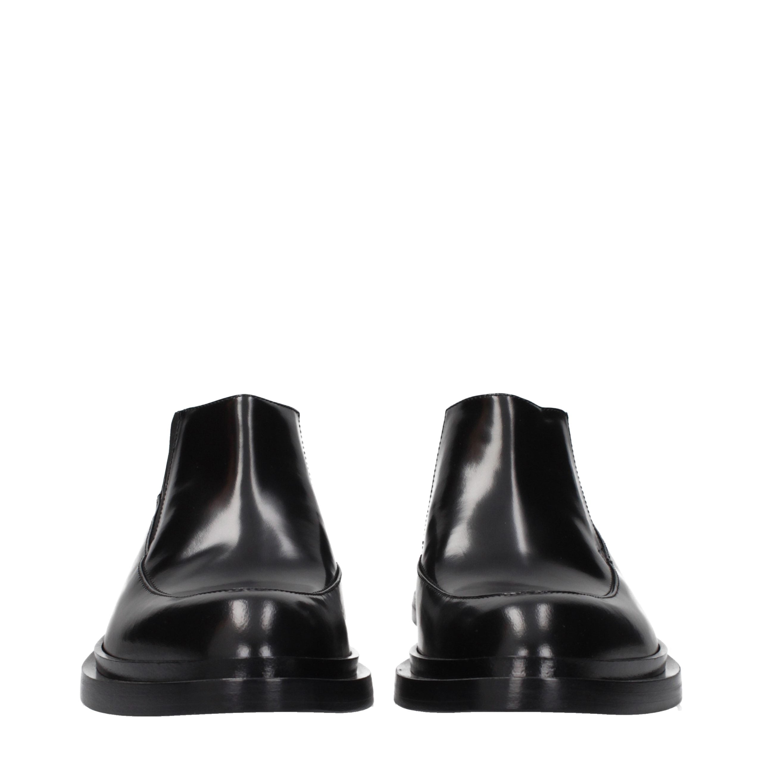 Black Leather Ankle Boots