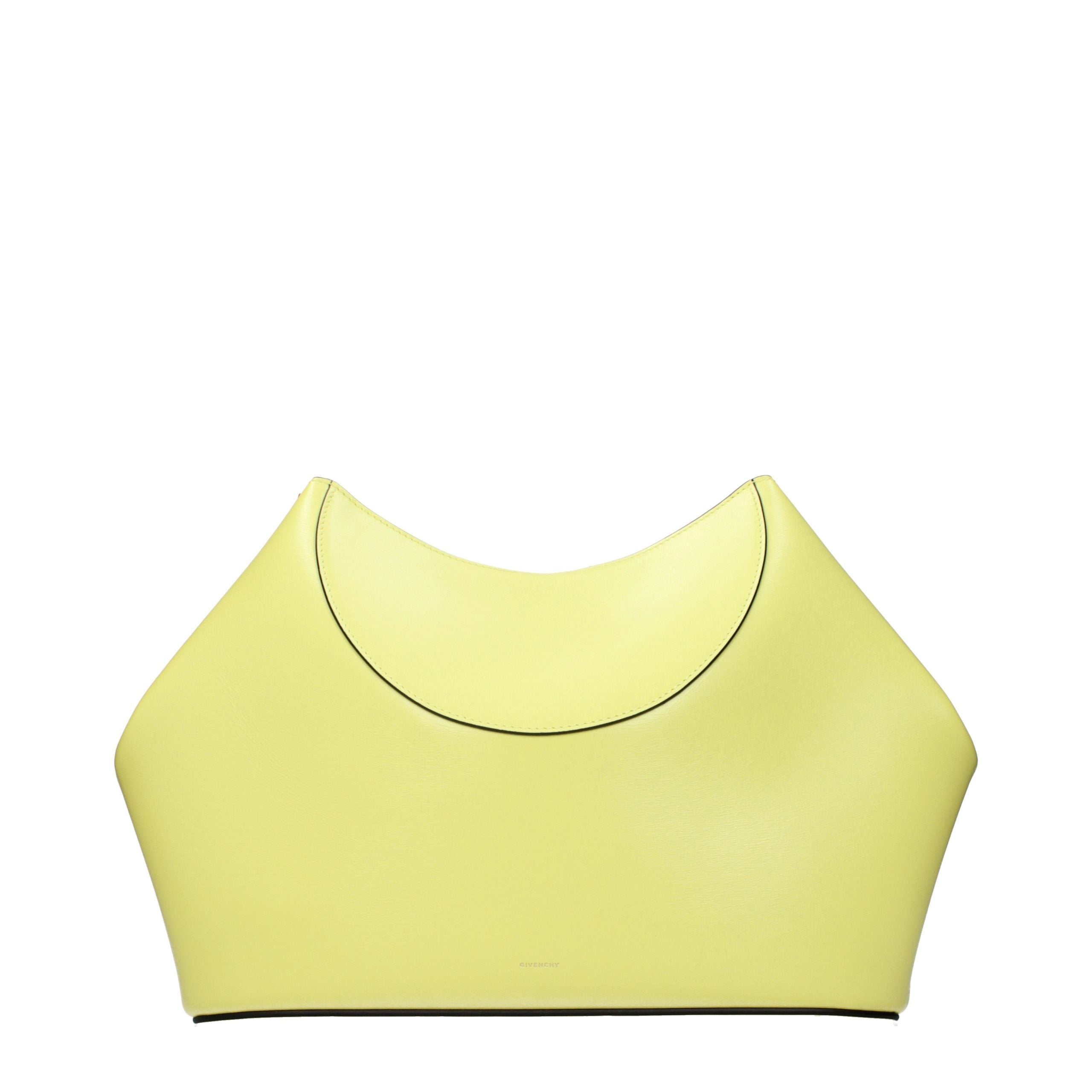 Yellow Leather Clutch Bag