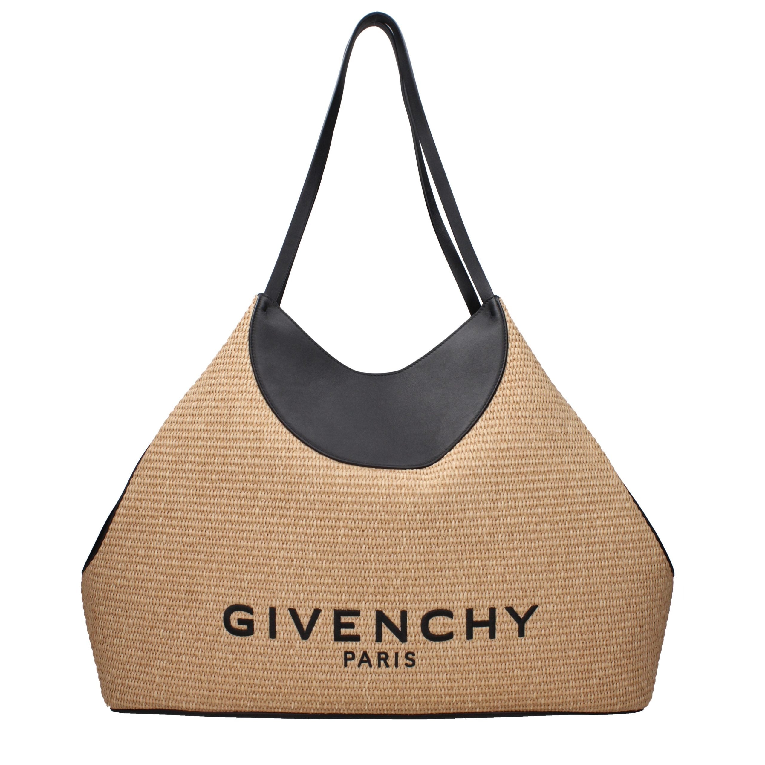 Beige Raffia Shoulder Bag