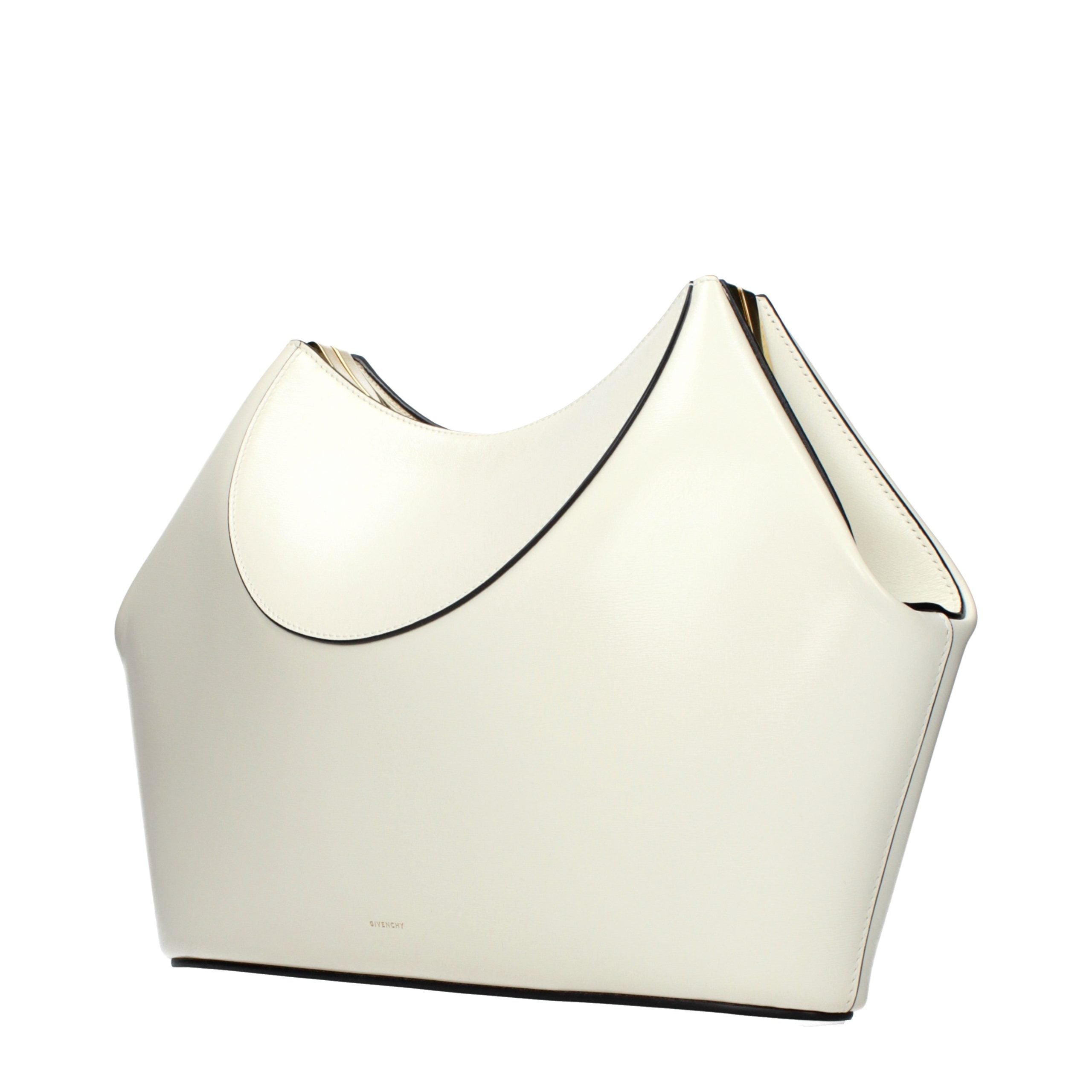 Beige Leather Clutch Bag