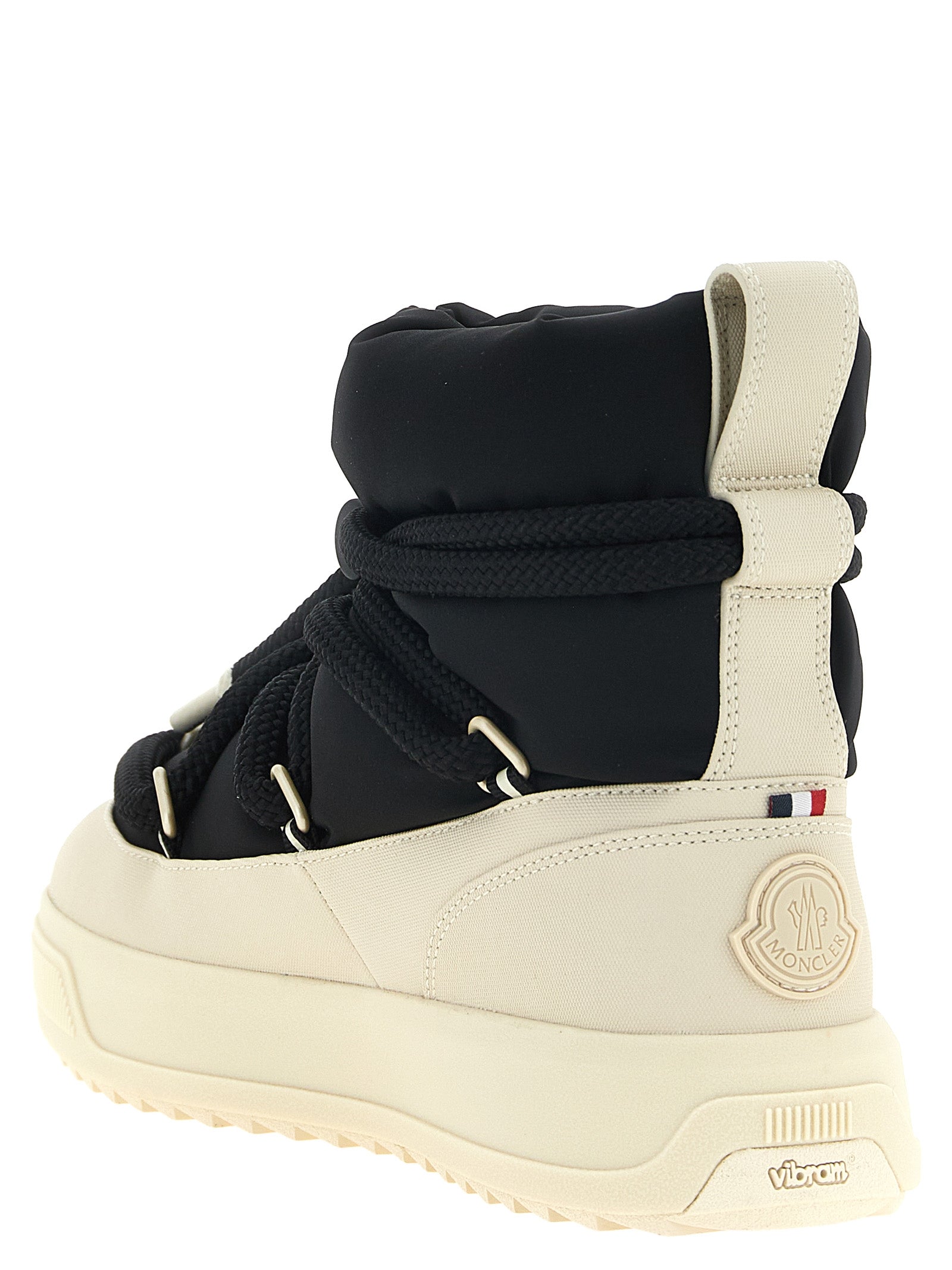 Black Polyamide Lace-Up Boots